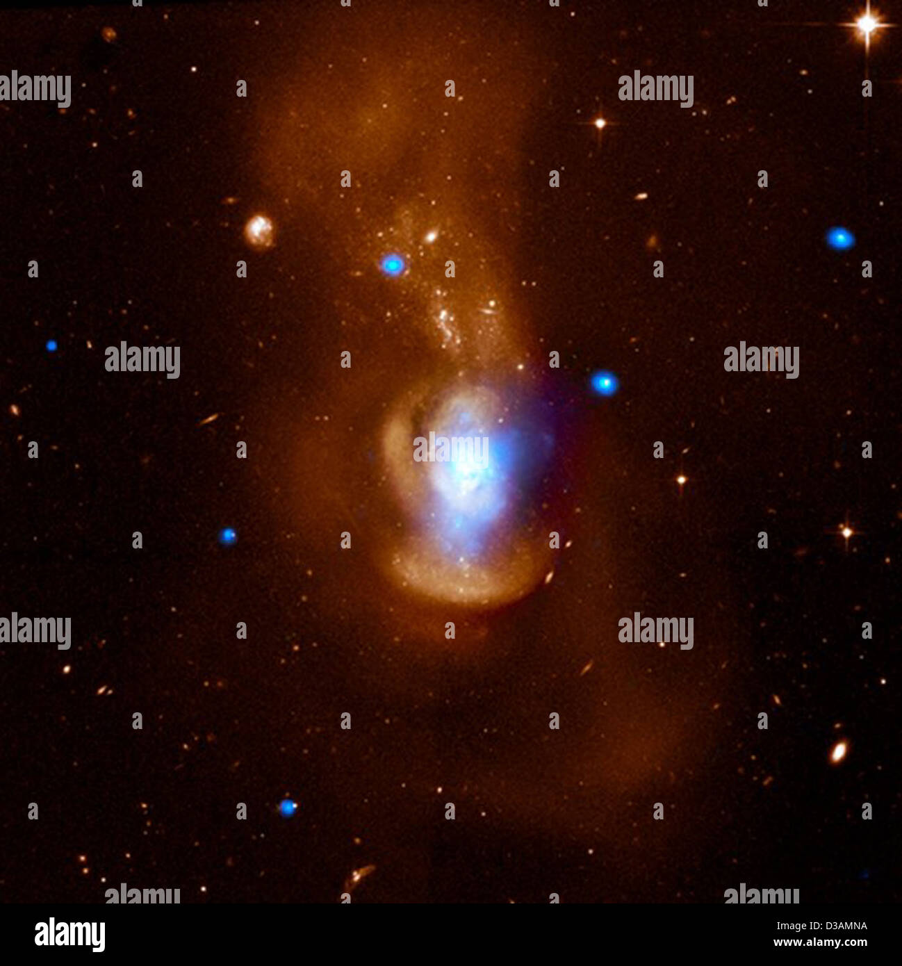 Medusa Galaxy nasconde un buco nero (NASA, 3/11/09) Foto Stock