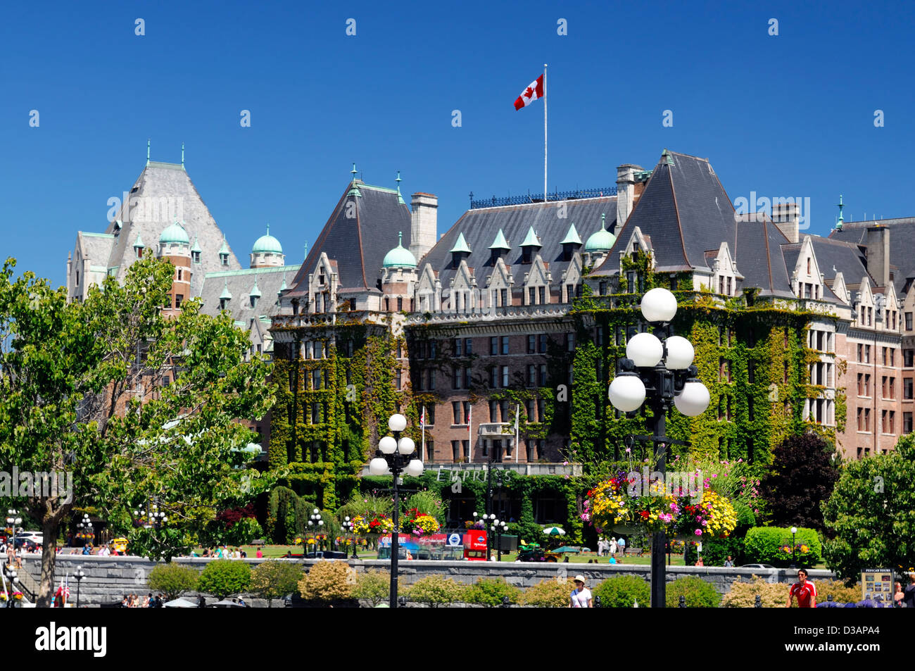 Fairmont Empress Hotel storico albergo ferroviario interno del Porto Victoria Vancouver Island British Columbia Canada lodge motel Foto Stock