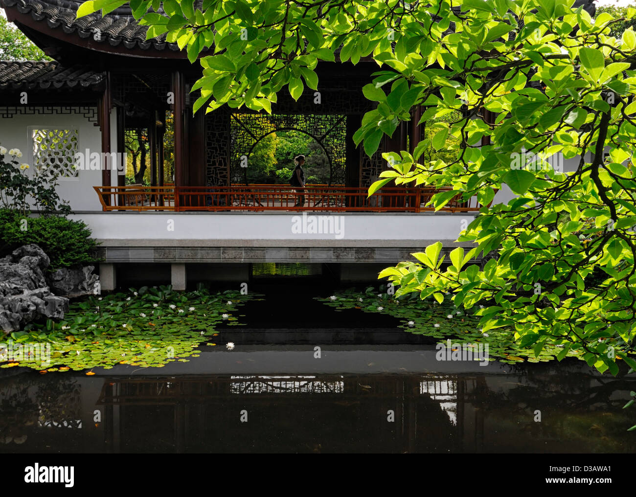 Dr Sun Yat-Sen classici giardini cinesi Vancouver Canada Dinastia Ming giardino in stile credenze taoista Foto Stock