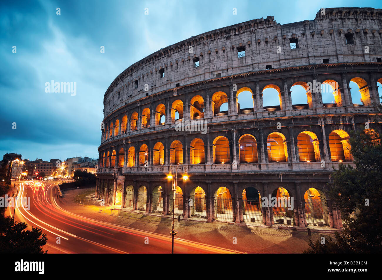 Il Colosseo, Roma - Italia. Foto Stock