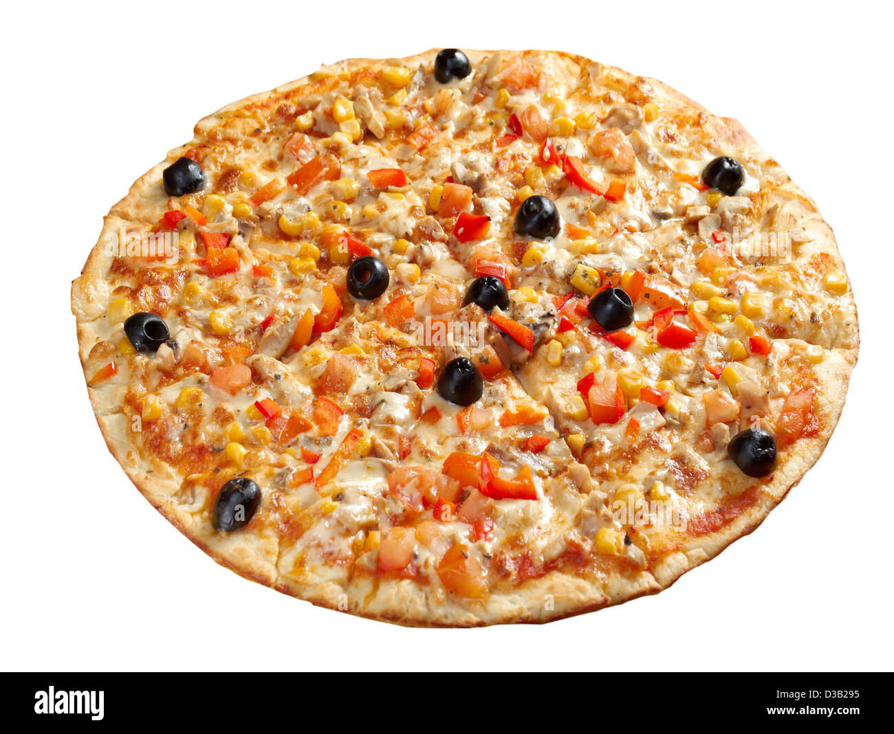 Pizza vegetariana. cucina italiana. Studio Foto Stock
