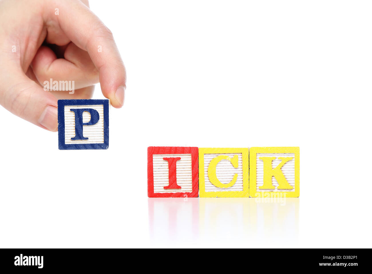 Parola di uomo pick Foto Stock