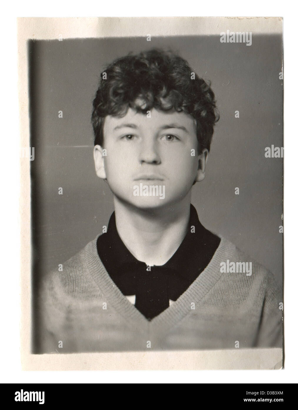 Unione Sovietica - circa 1970: Vintage foto di un giovane ragazzo, circa 1980. Foto Stock