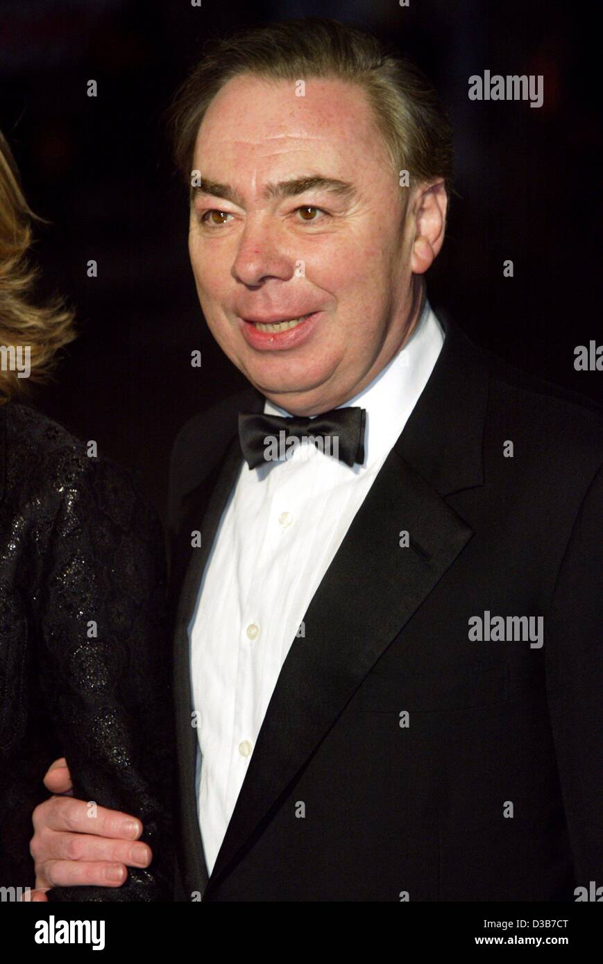 (Dpa) - compositore britannico Andrew Lloyd Webber arriva alla premiere mondiale del nuovo film di James Bond a Londra, 18 novembre 2002. Foto Stock