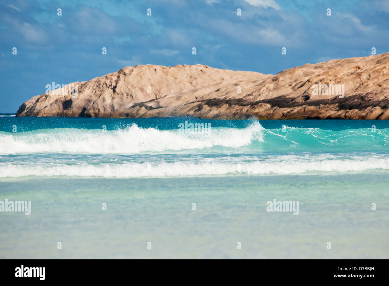 Le onde che si infrangono al crepuscolo Cove, Esperance, Australia occidentale, Australia Foto Stock