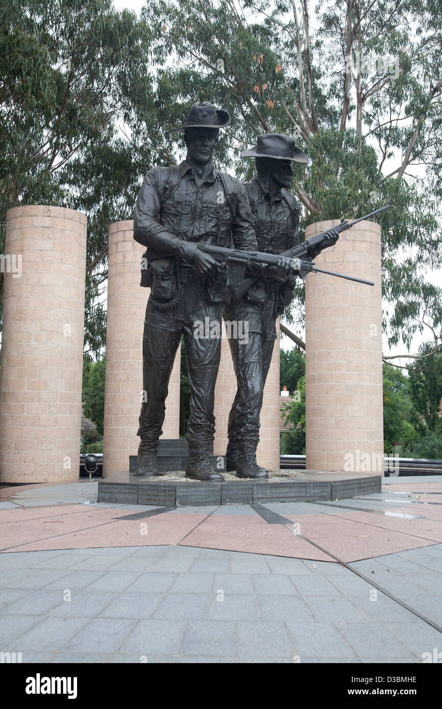 Korean War Memorial su ANZAC Parade di Canberra Australia Foto Stock