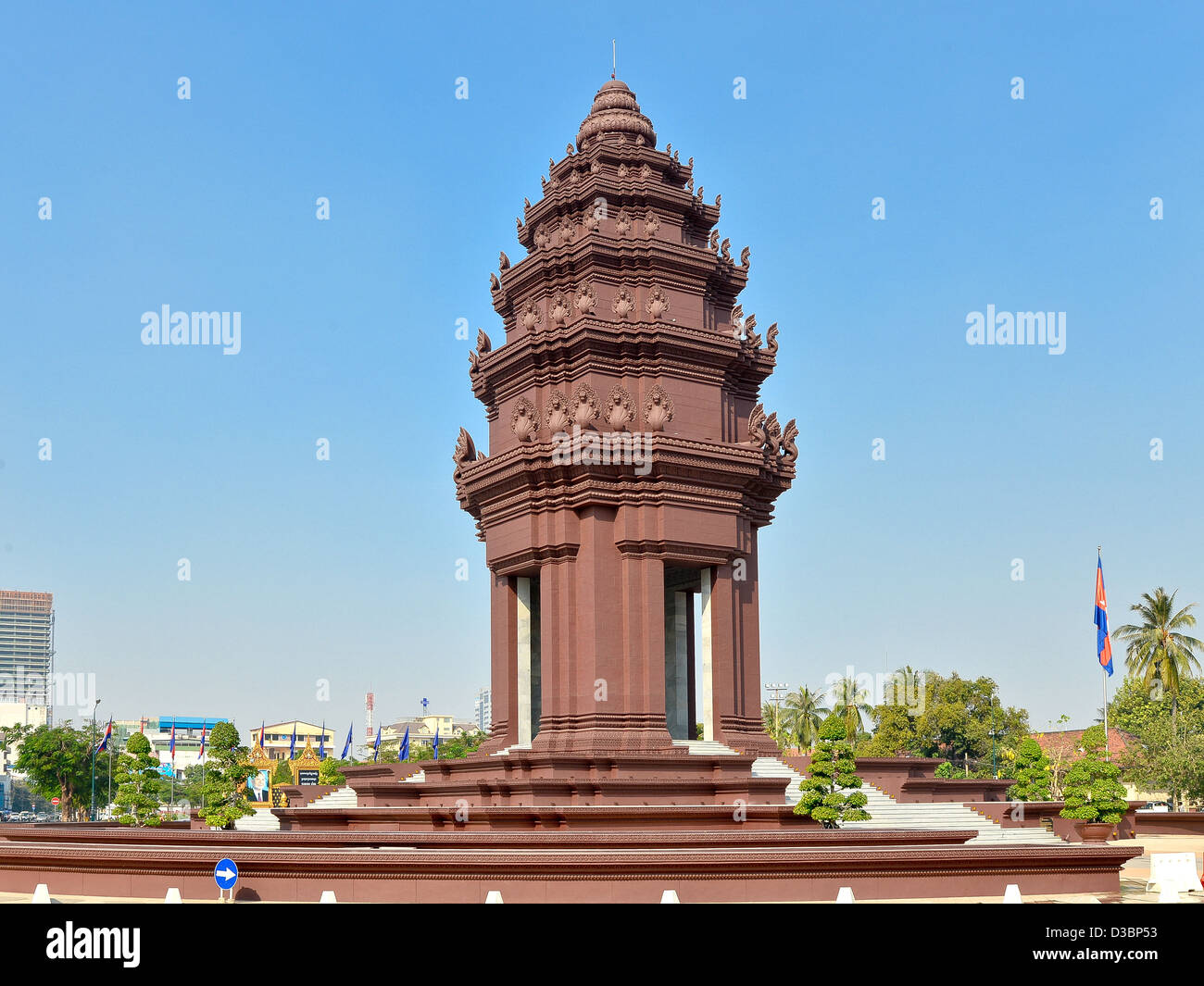 Indipendenza monumento - Phnom Penh Cambogia Foto Stock