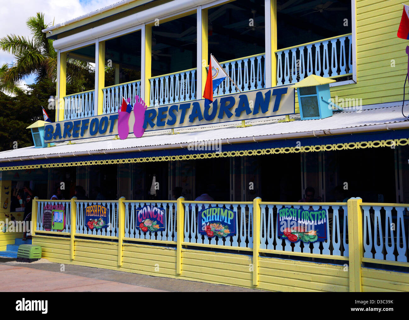 Caraibi ristorante,st.MARTIN / Sint Maarten, Foto Stock
