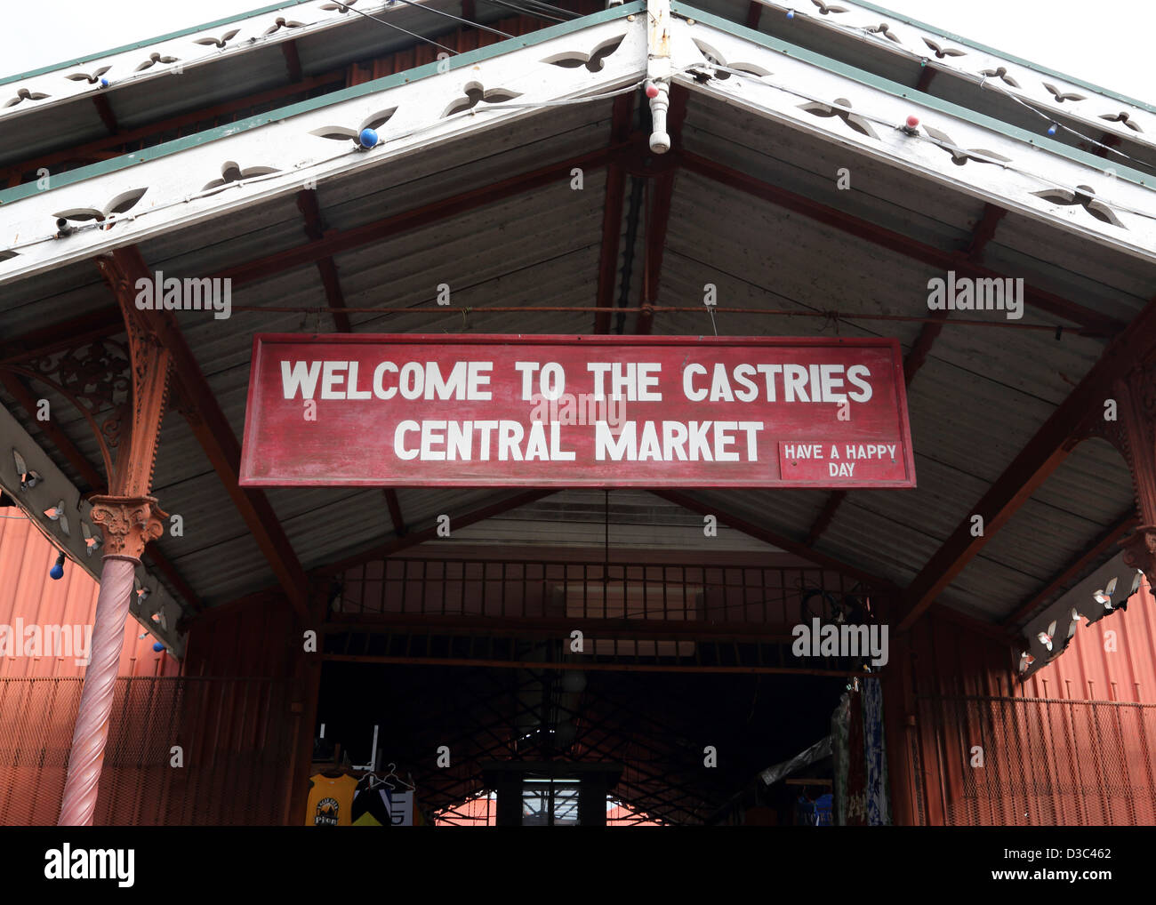 Mercato Centrale, CASTRIES, ST.LUCIA Foto Stock