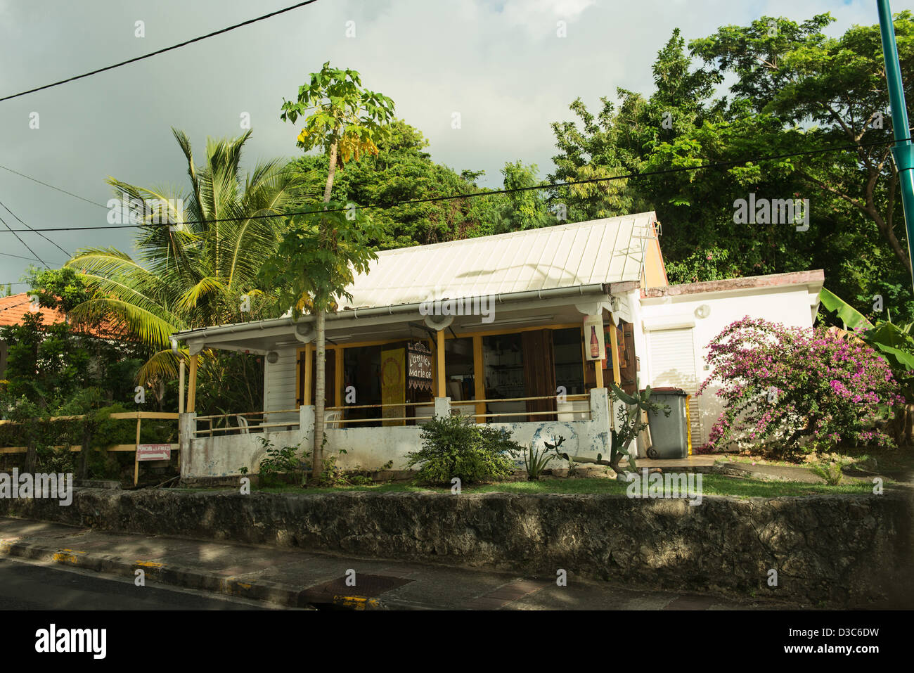 Vecchia casa, Le Marin Martinica Isola, Piccole Antille, il Mare dei Caraibi, Francia Foto Stock