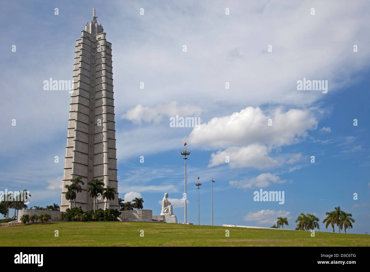 Plaza de la Revolución / Piazza della Rivoluzione e il José Martí Memorial a l'Avana, Cuba, Caraibi Foto Stock