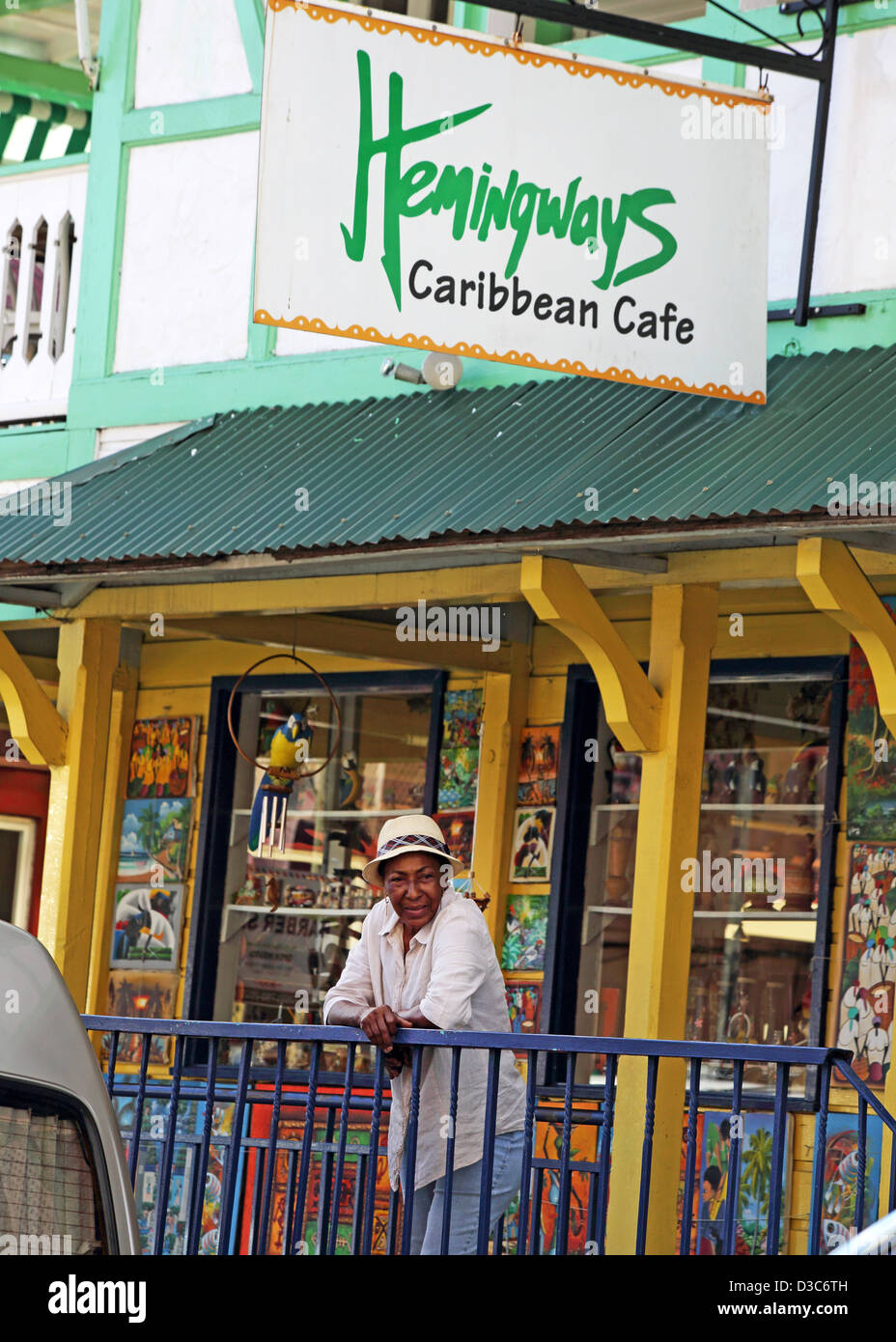 Caraibi CAFE,ST.JOHN'S,ANTIGUA Foto Stock