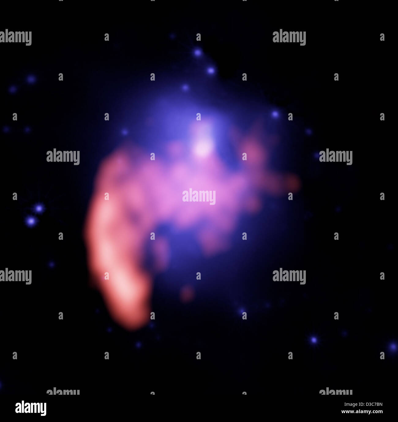 Cluster Galaxy Mash-Up (NASA, Chandra, 10/15/08) Foto Stock