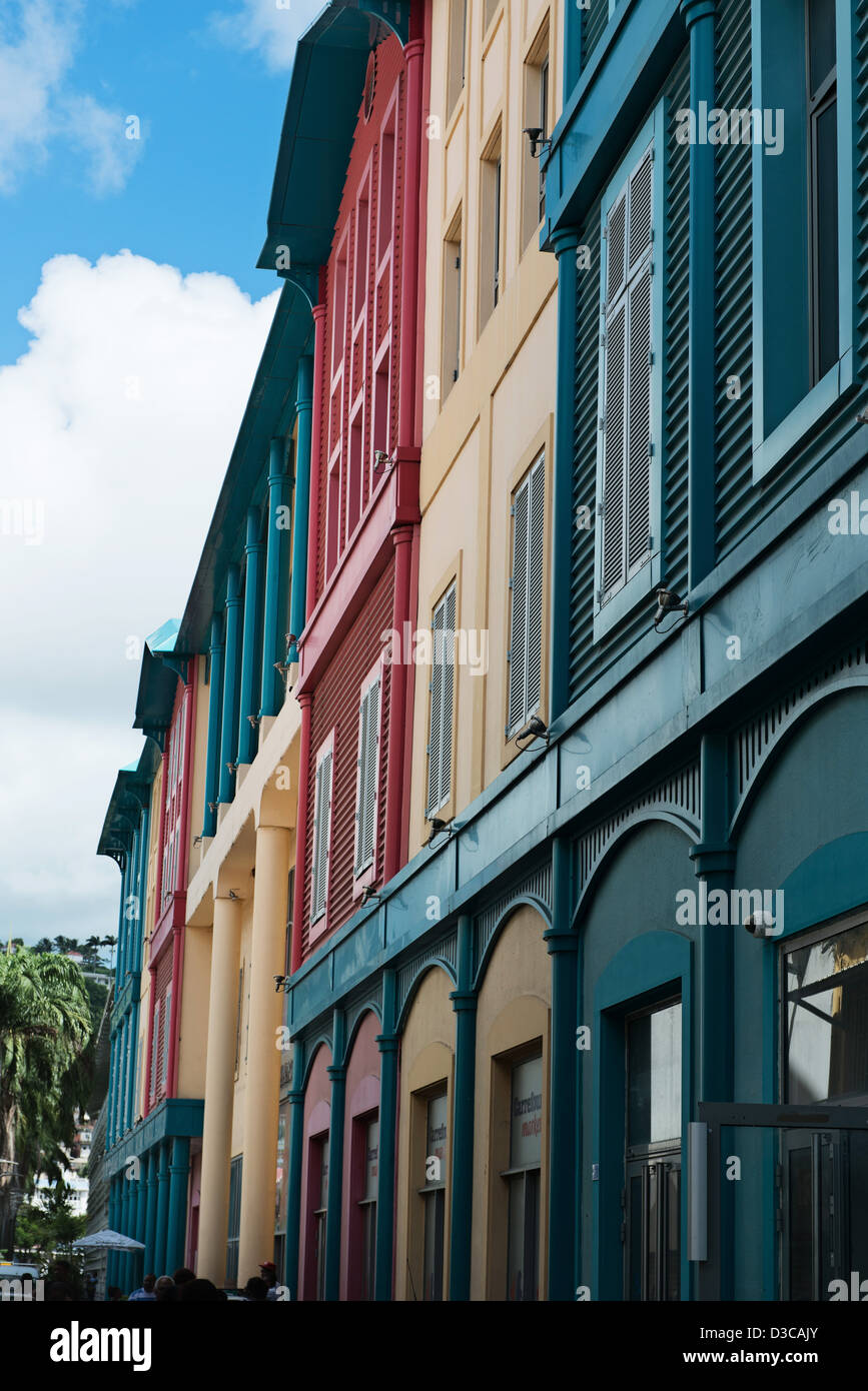 Strade di Fort de France, Martinica Isola, Piccole Antille, il mare dei Caraibi, Francia Foto Stock