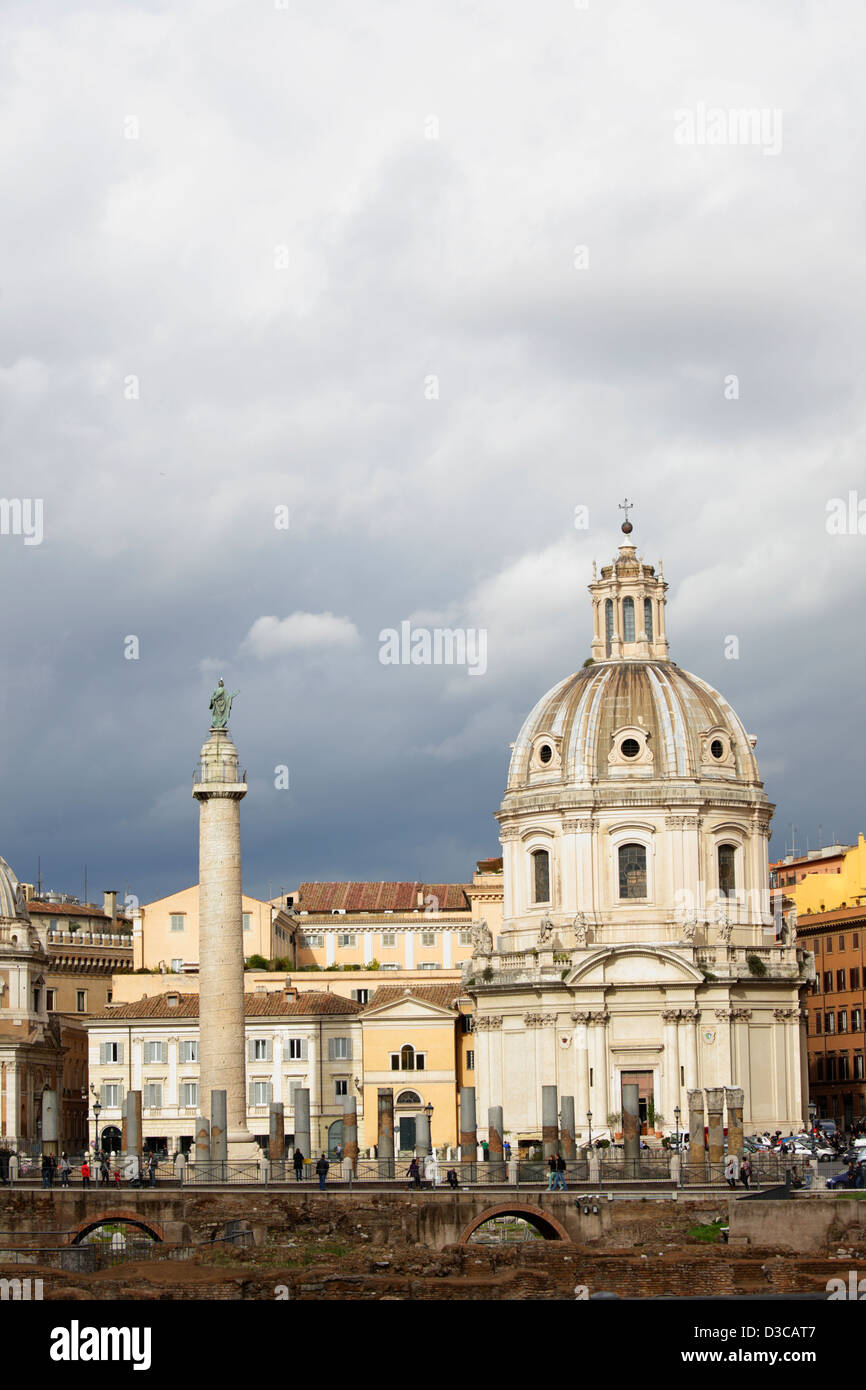 La Chiesa del Santissimo Nome di Maria al Foro Traiano, Roma, Italia Foto Stock