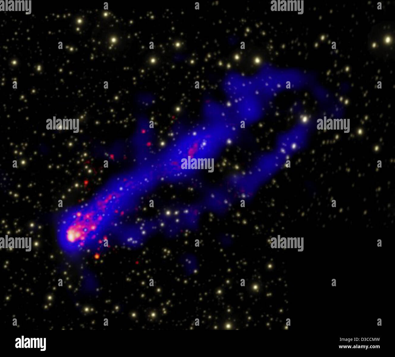 Cluster Galaxy ha due "Code" per raccontare (NASA, Chandra, 01/21/10) Foto Stock