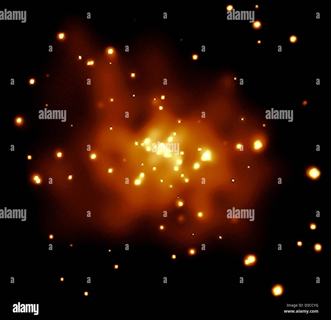 Dettaglio: la galassia di Andromeda -- approfondimenti sulle nane bianche (NASA, Chandra, 02/17/10) Foto Stock