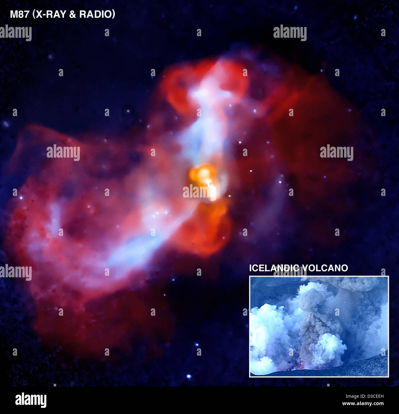 Galactic 'Super-vulcano" in azione (NASA, Chandra, 19/08/10) Foto Stock