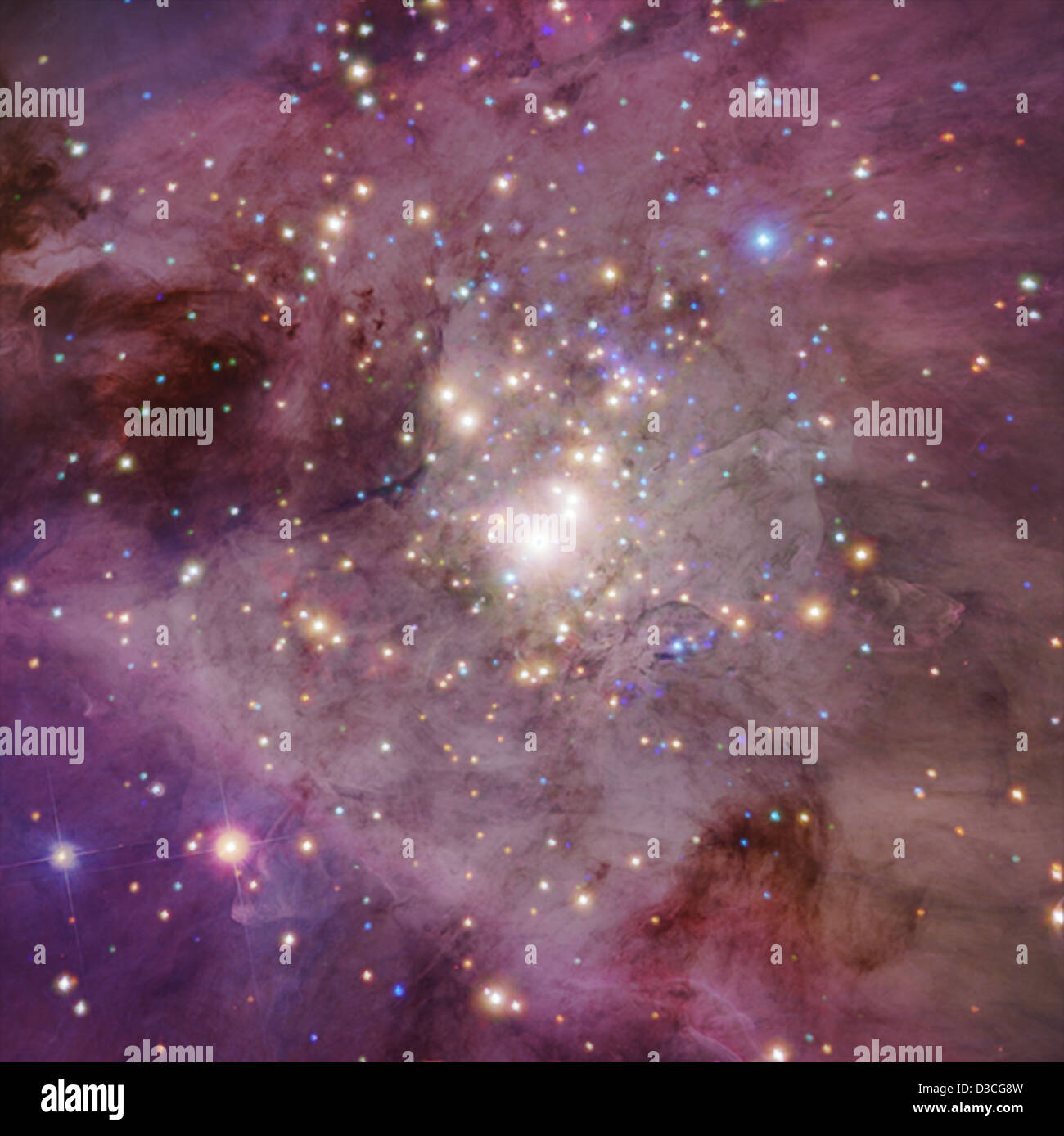 Nebulosa di Orione (NASA, Chandra, Hubble, 10/03/07) Foto Stock