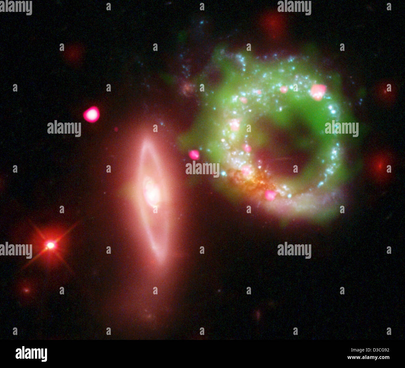 Galassie interagenti (NASA, Chandra, Hubble, 02/09/11) Foto Stock
