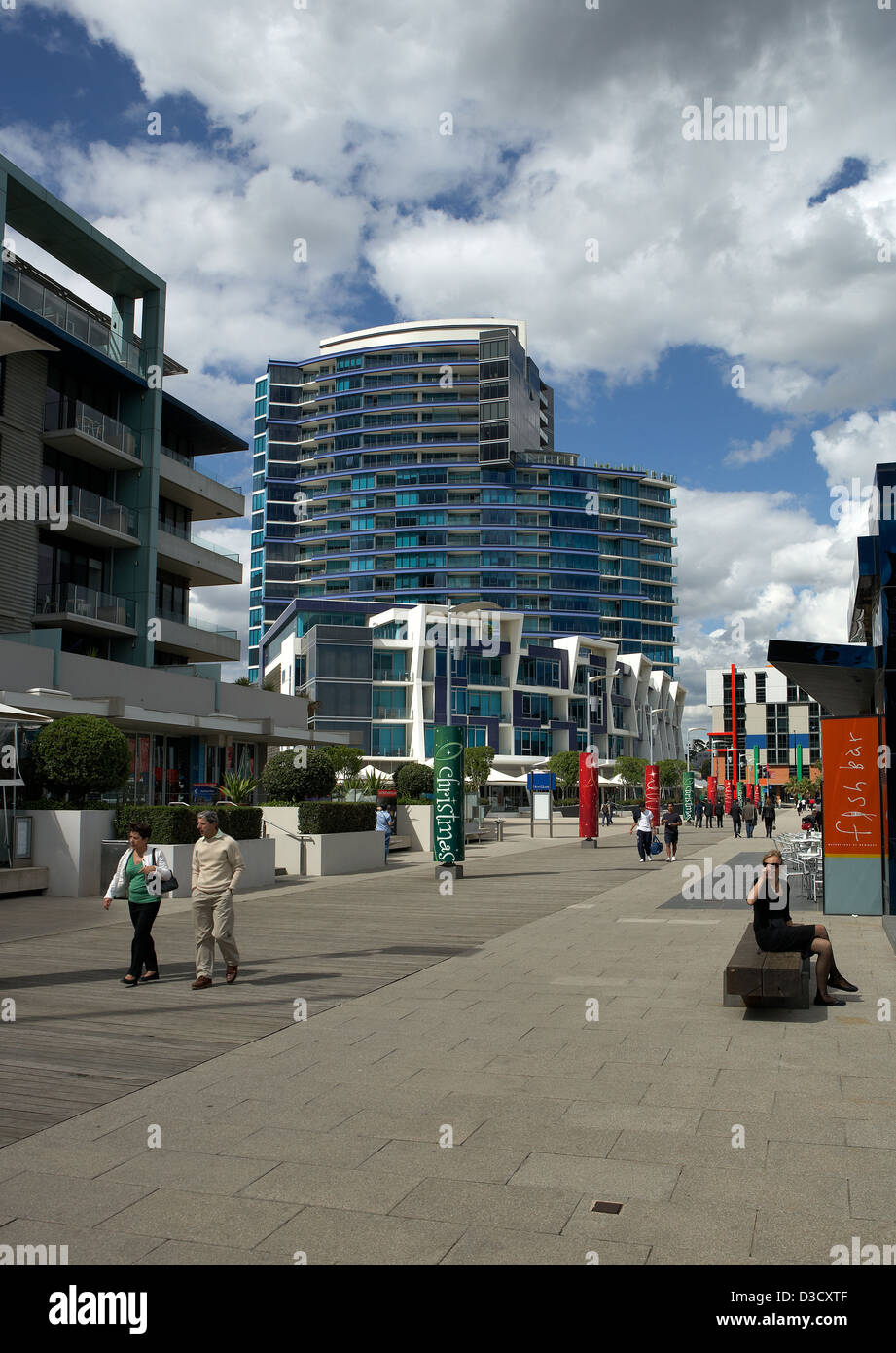 Melbourne, Australia, Città del litorale nei Docklands Foto Stock
