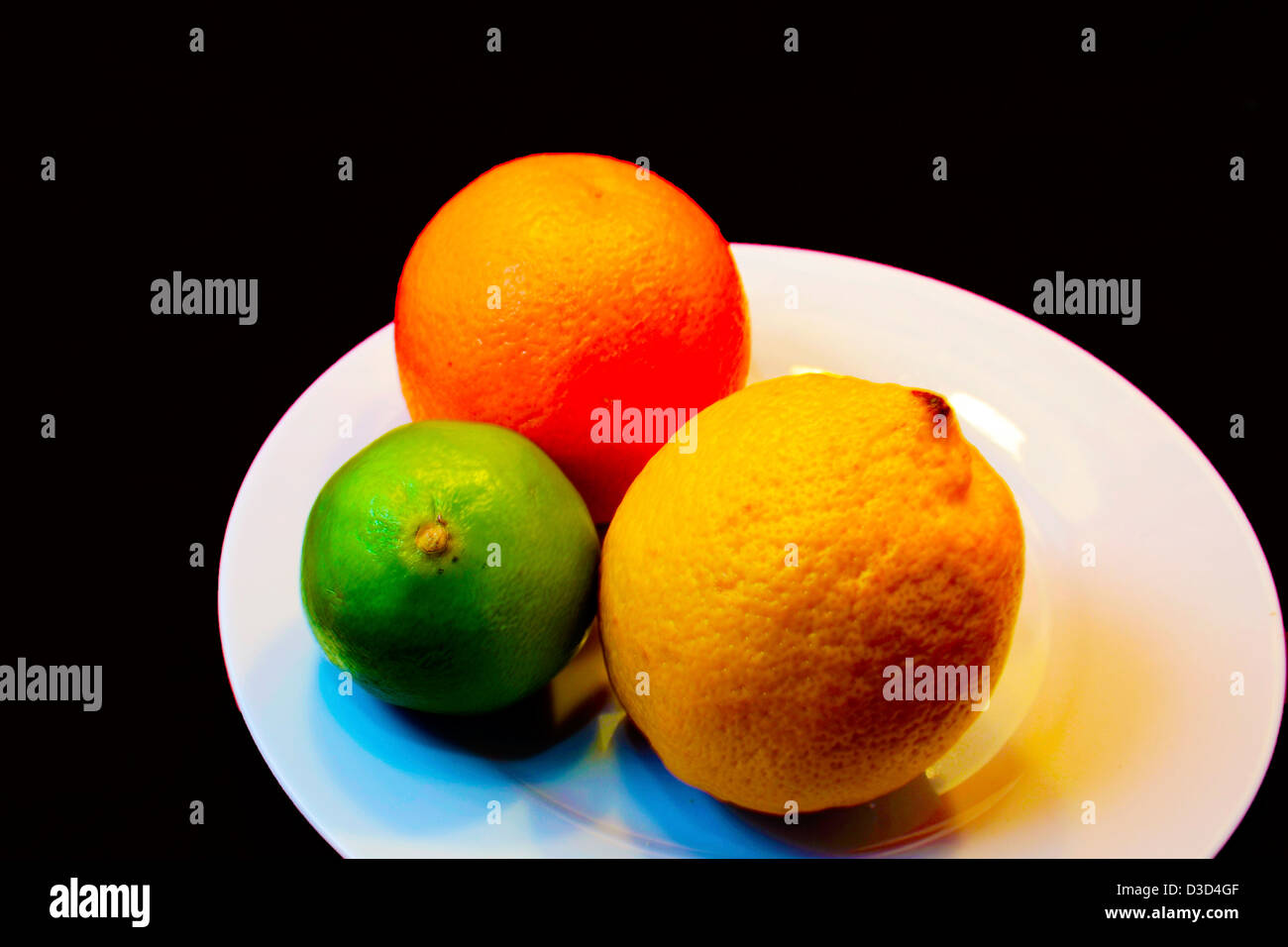 Arancio e limone lime Foto Stock