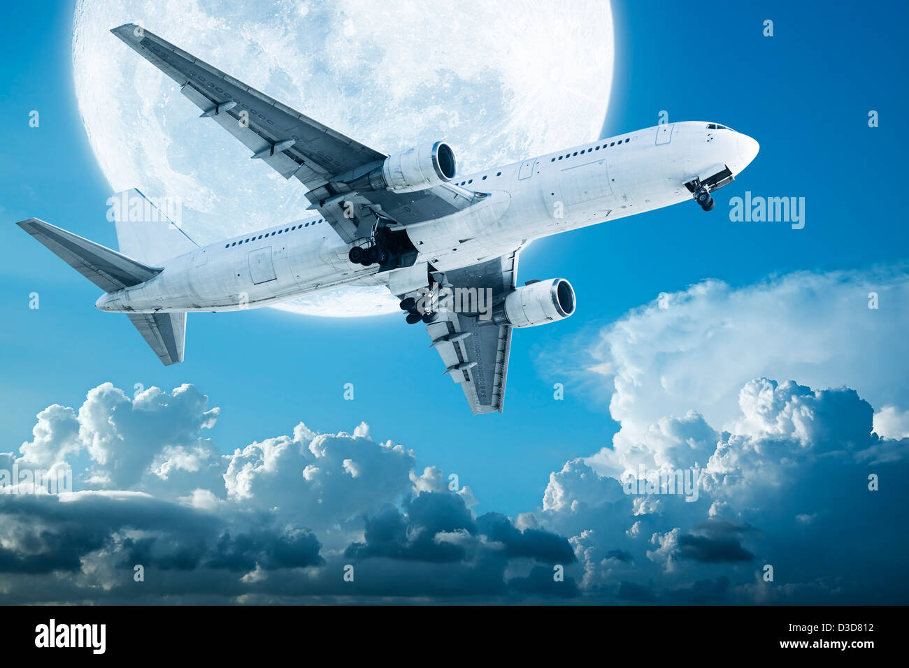 Volo di notte Foto Stock