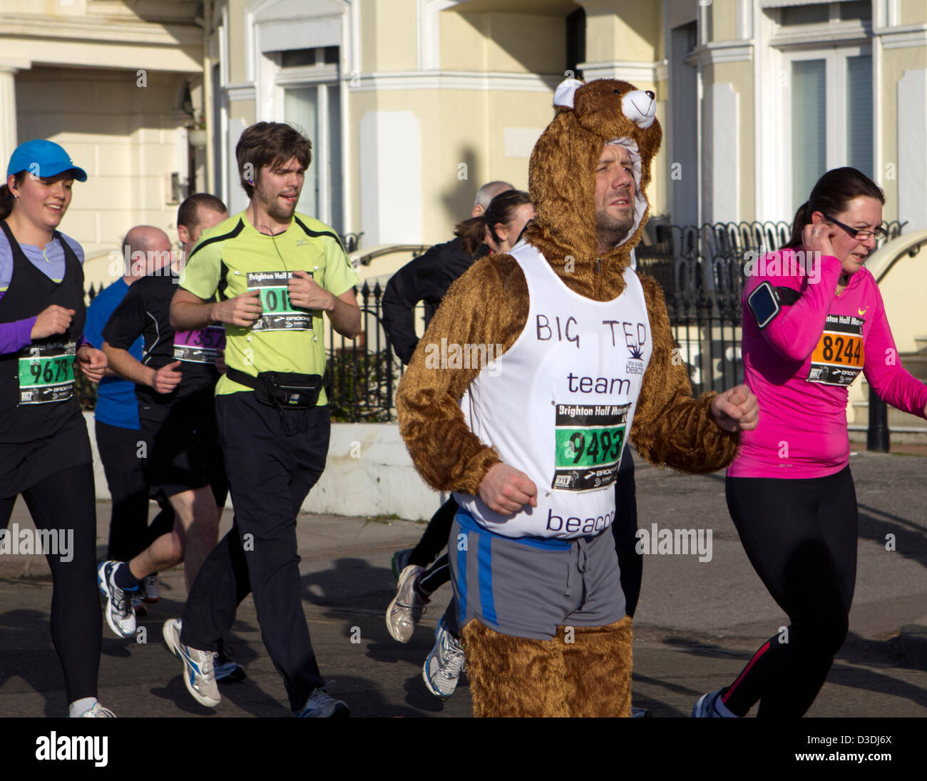 Brighton mezza maratona, domenica 17 febbraio, 2013 Foto Stock