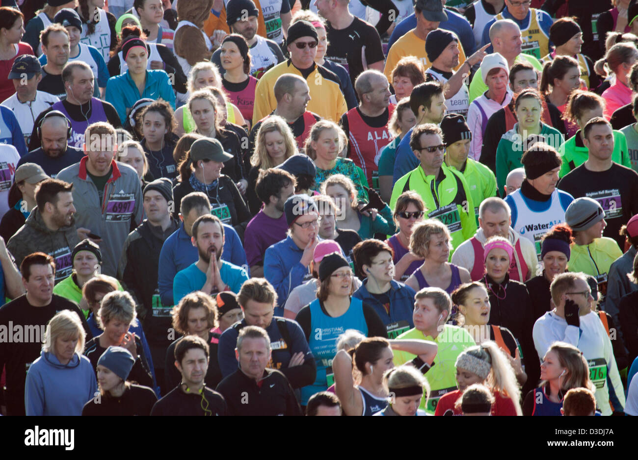 Brighton mezza maratona, domenica 17 febbraio, 2013 Foto Stock