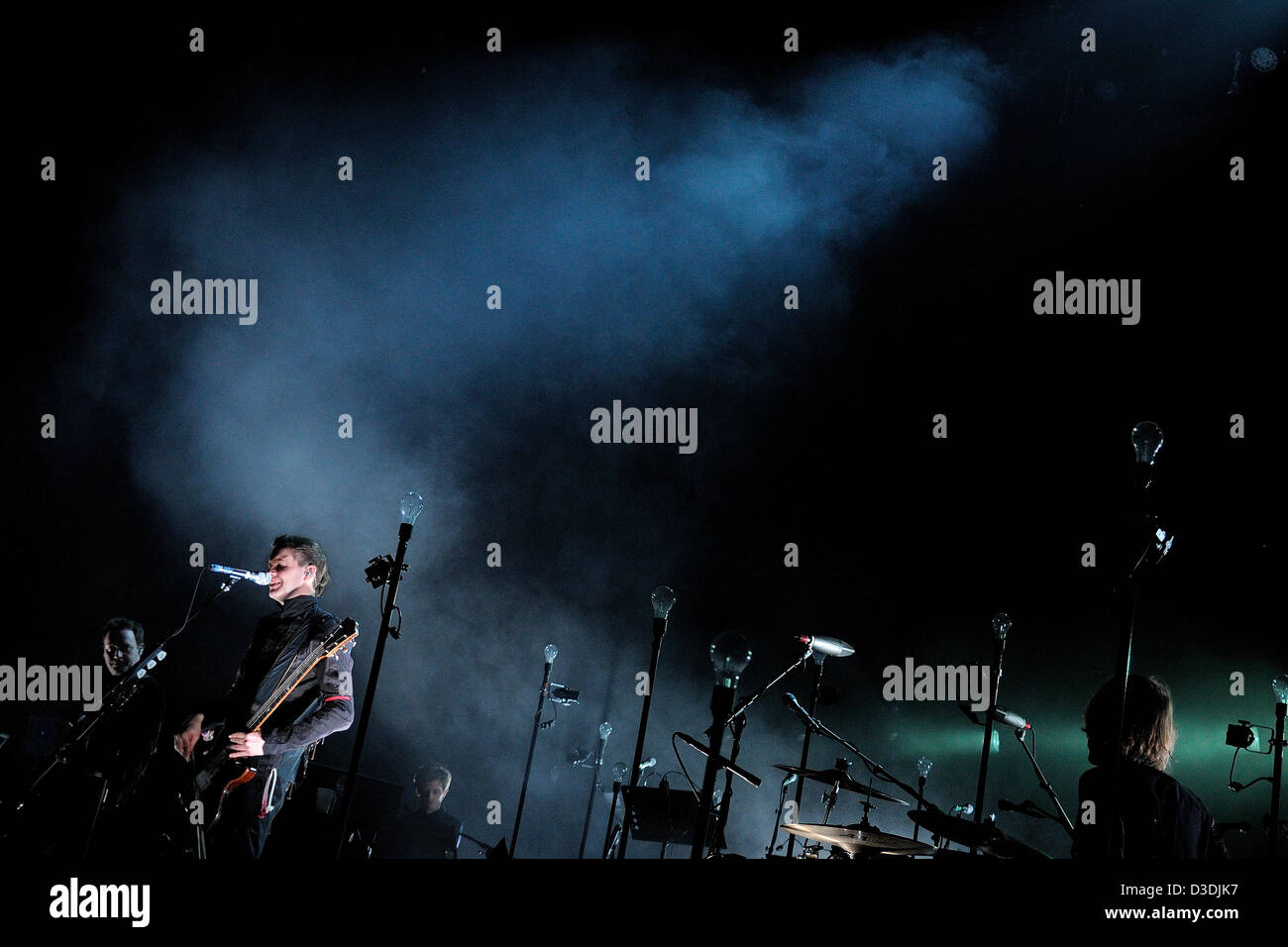 Barcellona, Spagna - Feb 16: Sigur Ros esegue a Sant Jordi Club a febbraio 16, 2013 a Barcellona. Foto Stock