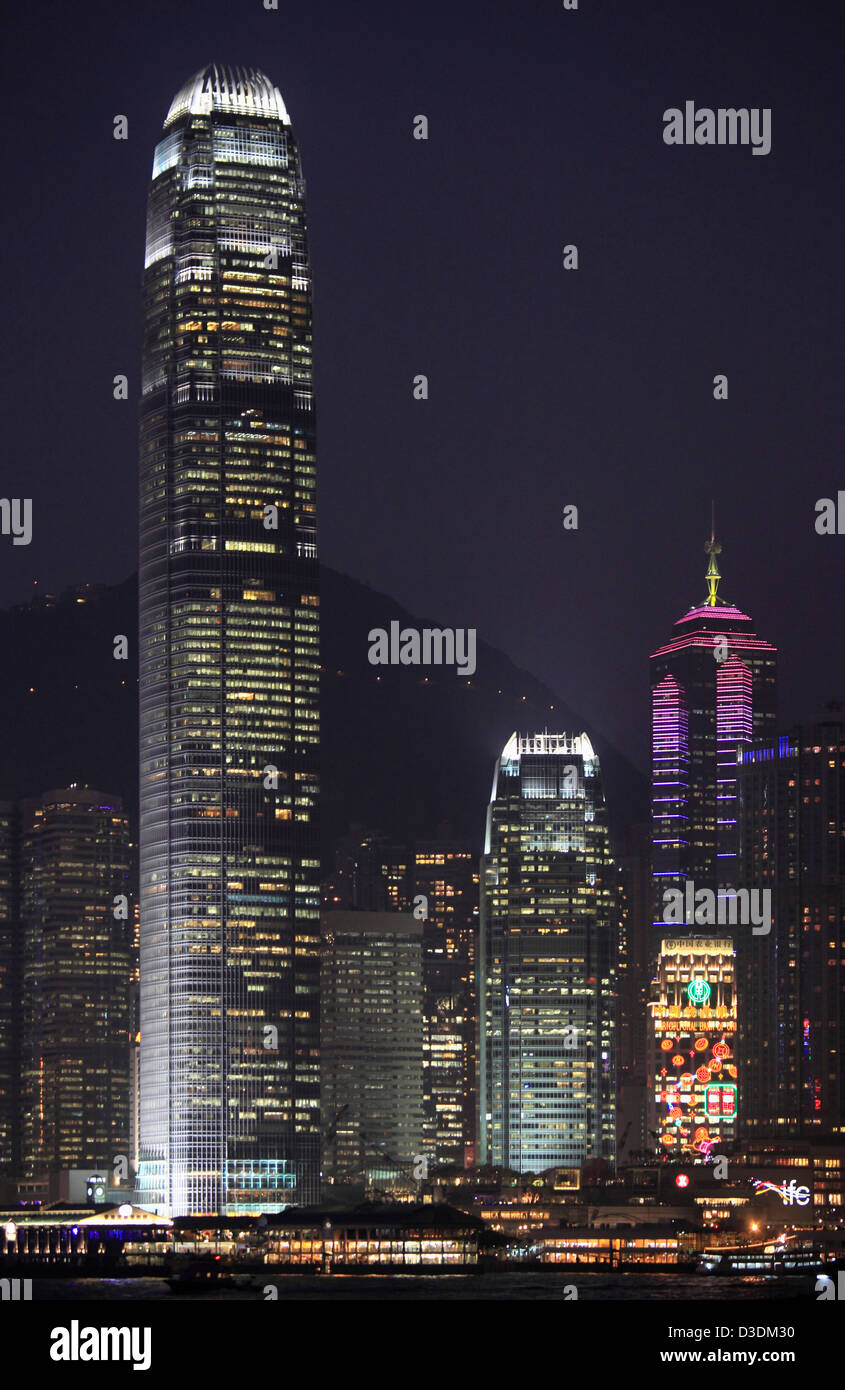 Cina, Hong Kong, Centro finanziario internazionale, Foto Stock