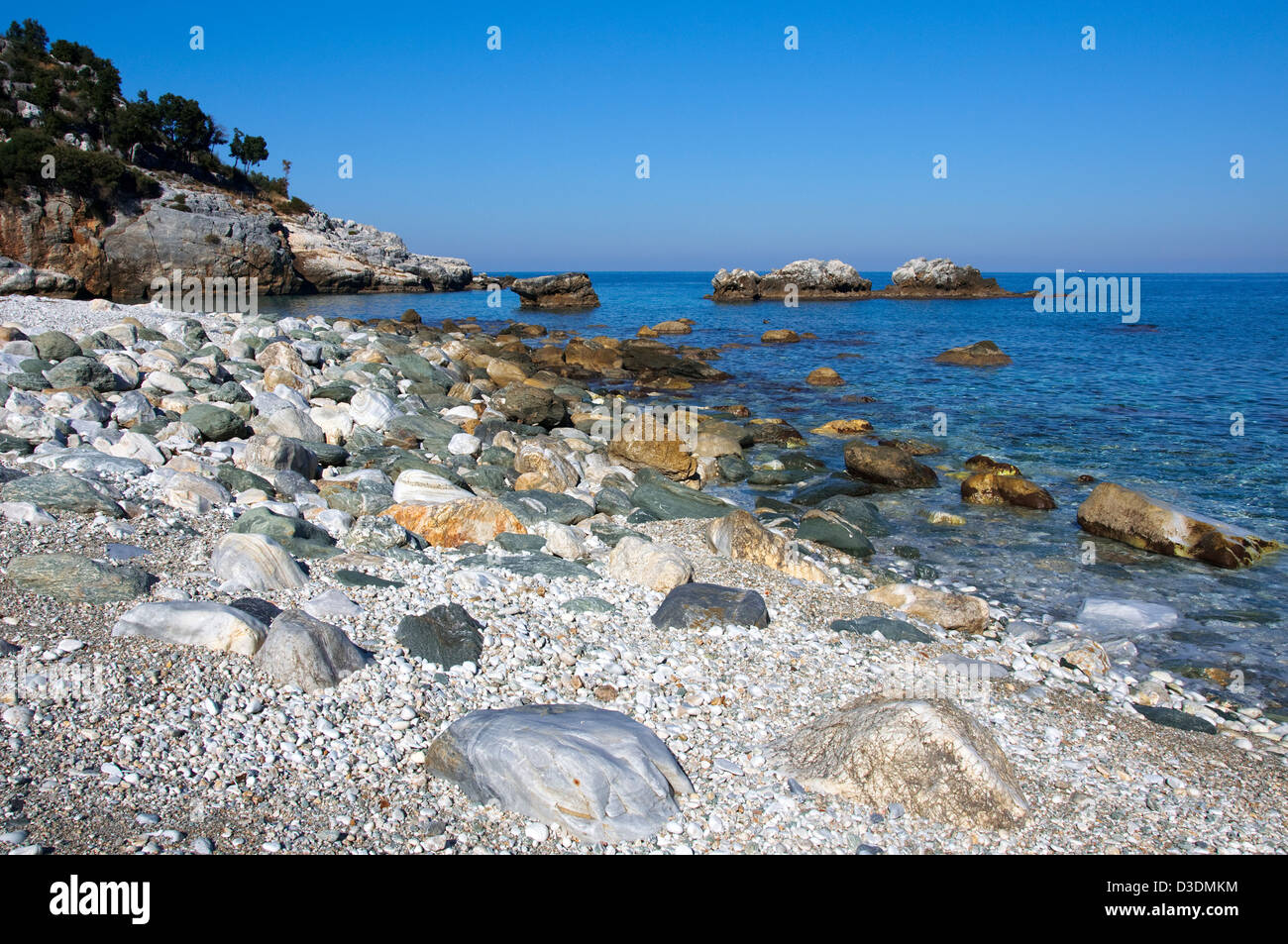 Spiaggia di Damouchari (Pelion Peninsula, Tessaglia, Grecia) Foto Stock