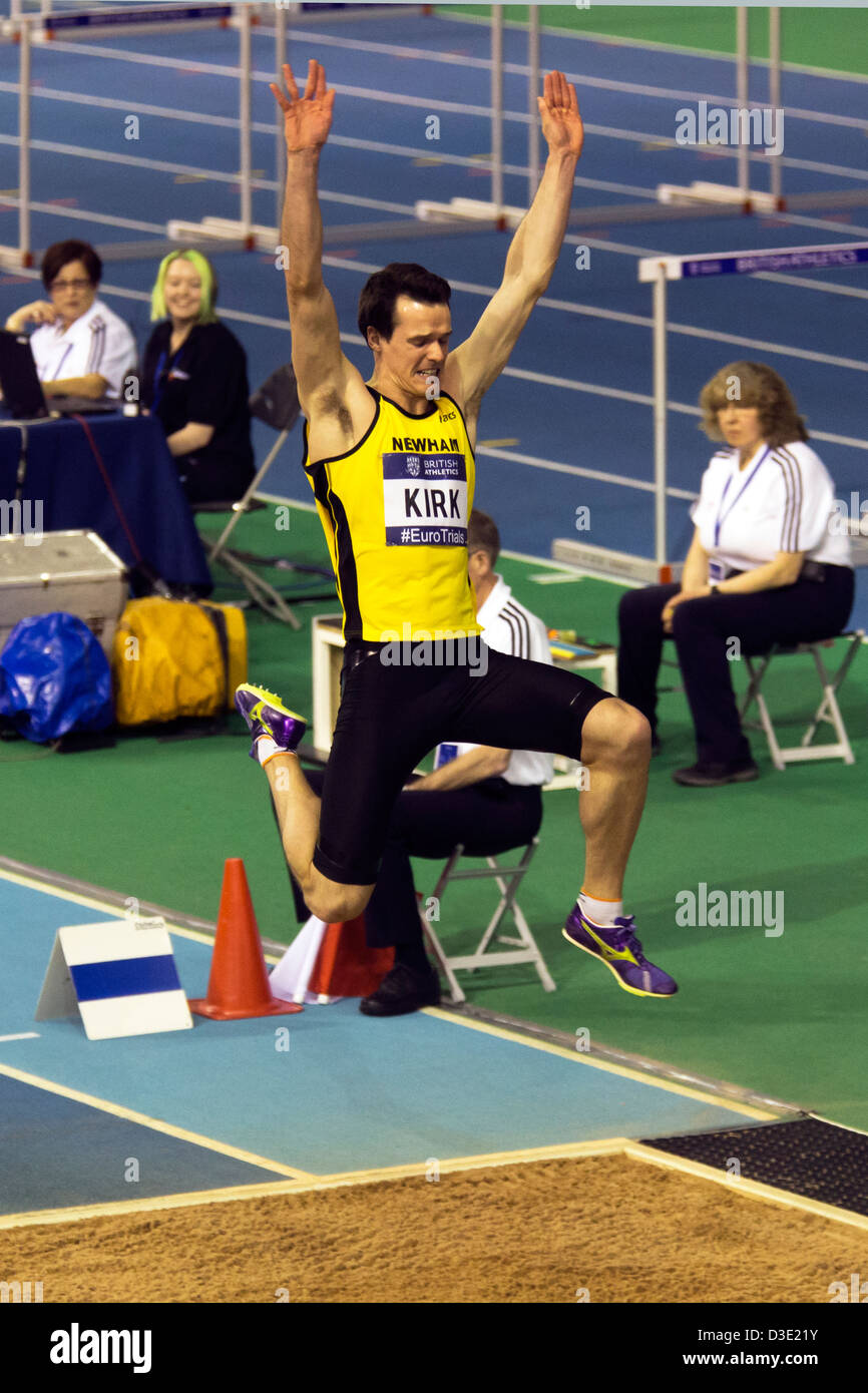 Chris KIRK, Uomini Salto in lungo, 2013 British atletica prove europea (EIS) Sheffield, Regno Unito Foto Stock