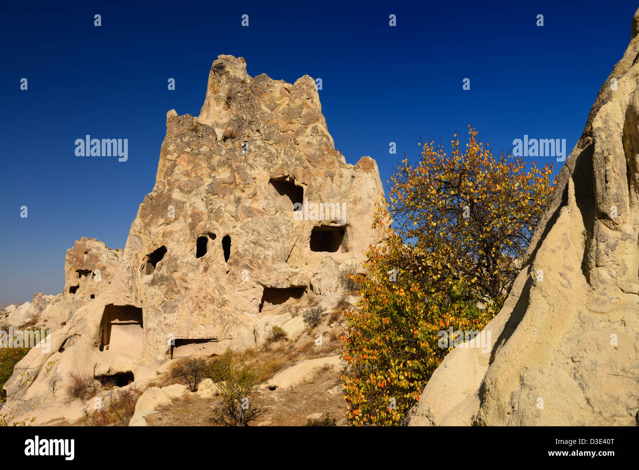 Vista di caduta di Kizlar Manastiri Convento Convento Monastero a Valle di Goreme Open Air Museum Cappadocia Turchia Foto Stock