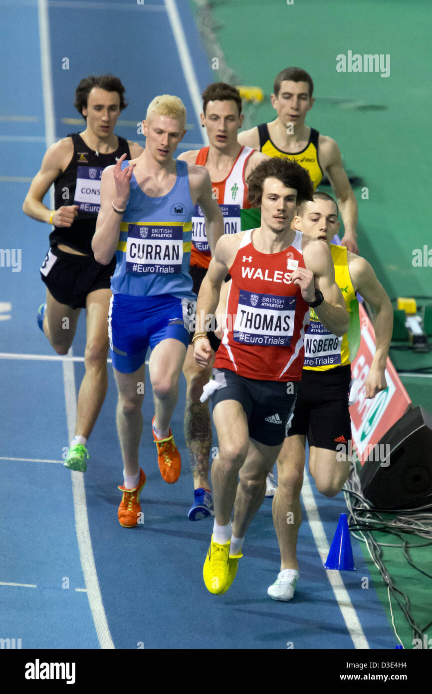 Joe THOMAS, 800m uomini il calore 4, 2013 British atletica prove europea (EIS) Sheffield, UK. Foto Stock