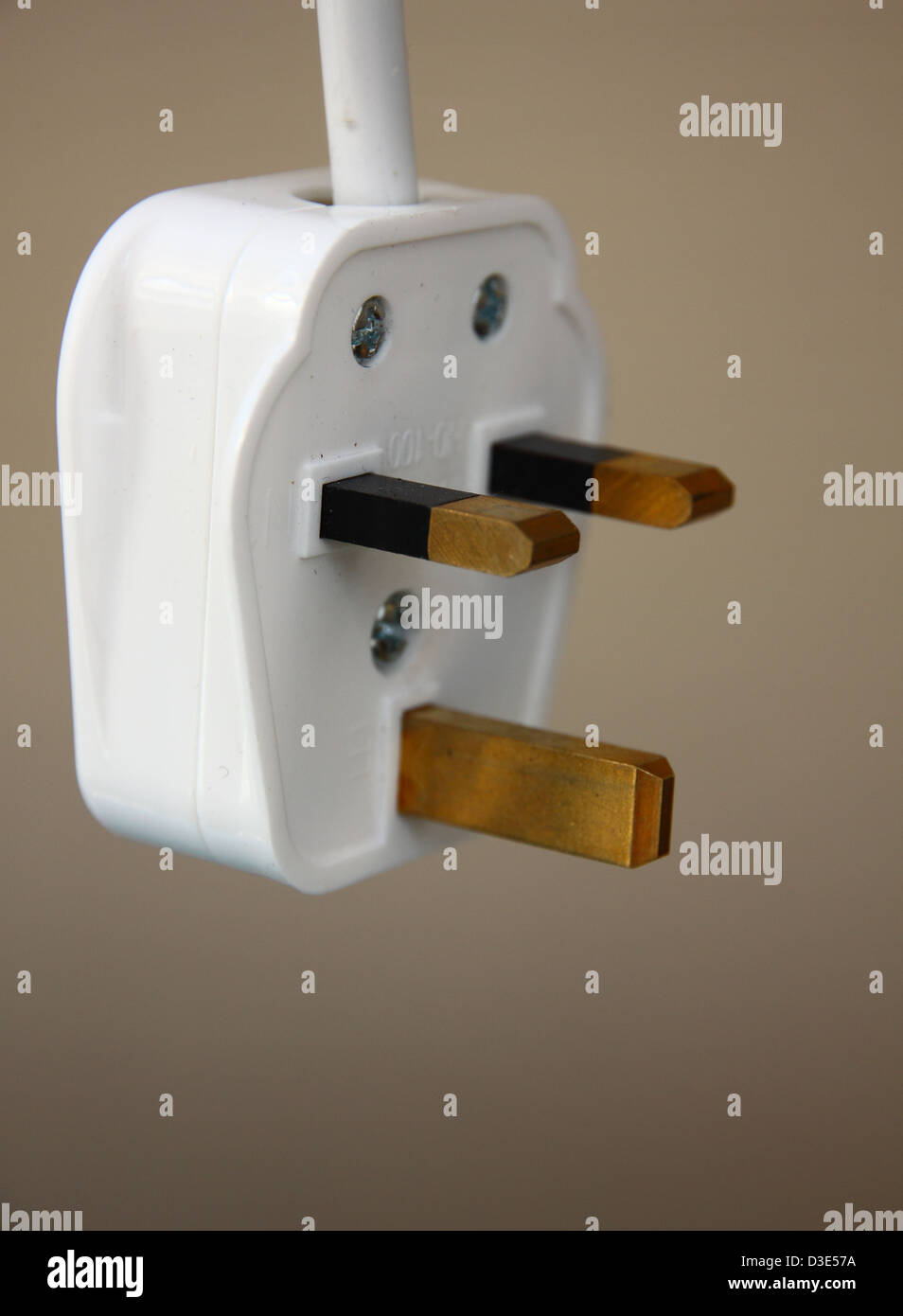 Tre pin spina elettrica Foto Stock