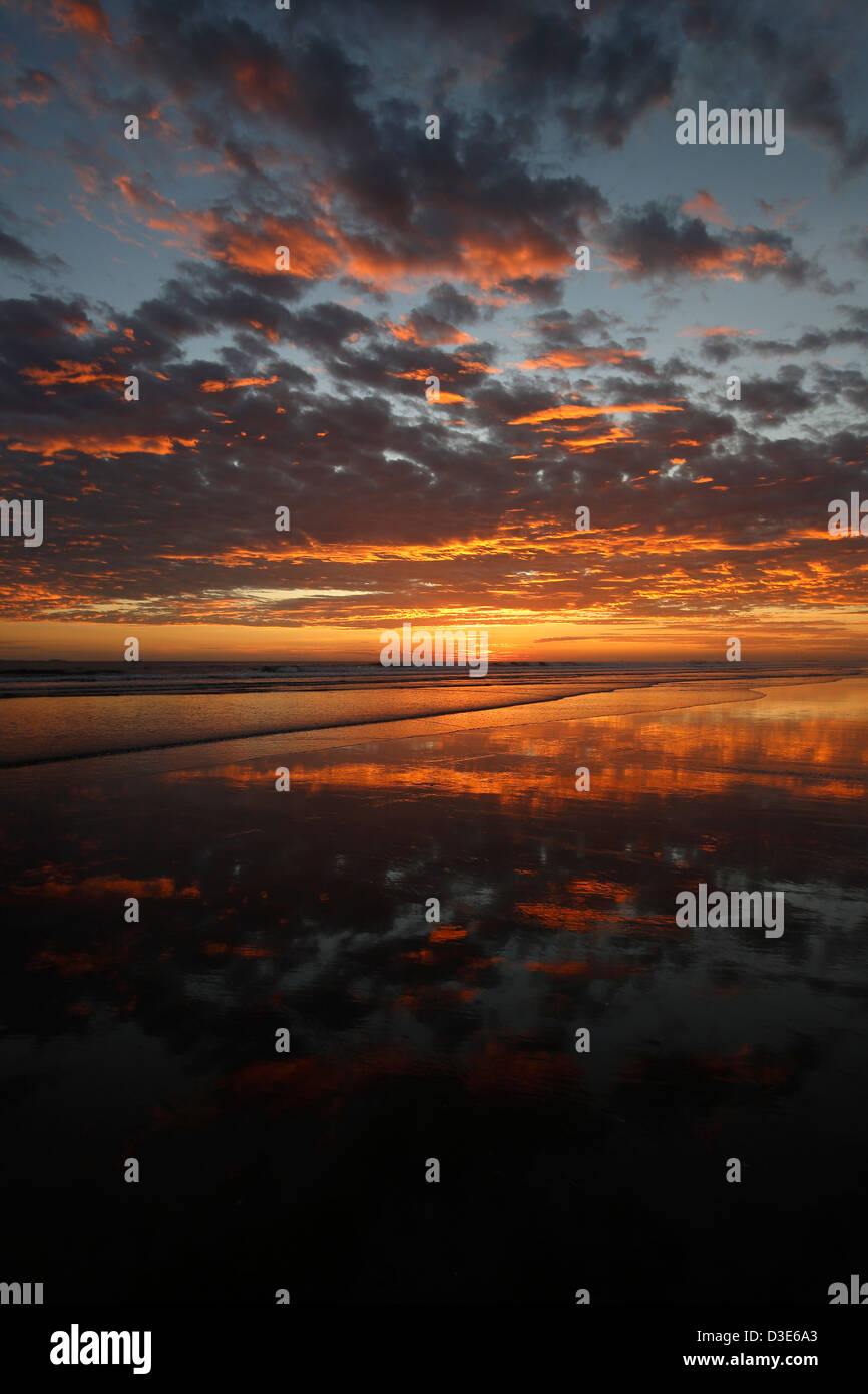 Tramonto, las Lajas, Panama Foto Stock