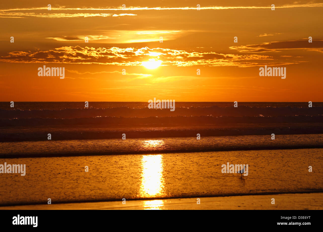 Tramonto tropicale, las Lajas, Panama Foto Stock