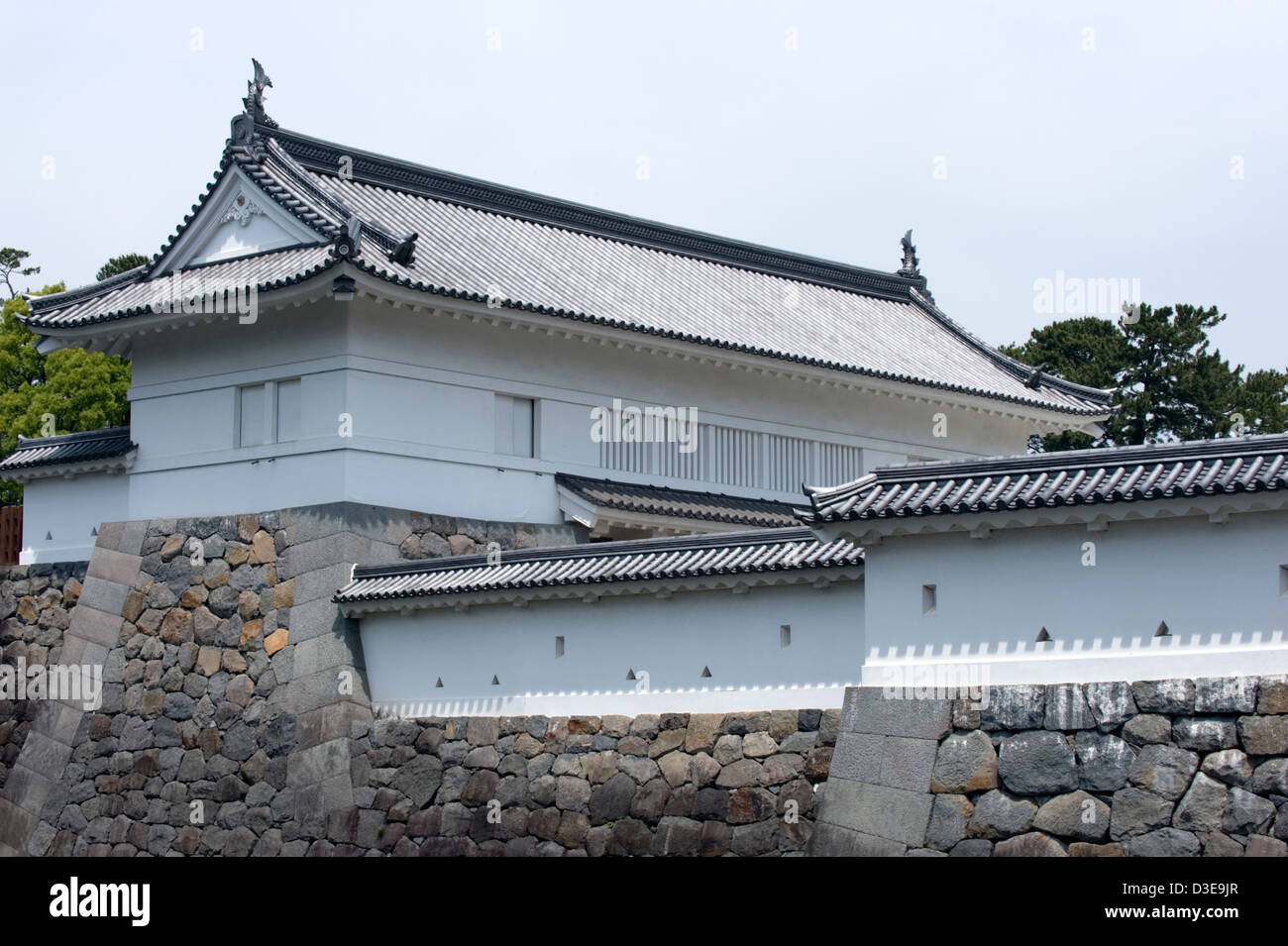 Fortezza di mura del castello di Odawara del Doi Clan durante il periodo Kamakura, Kanagawa, Giappone Foto Stock