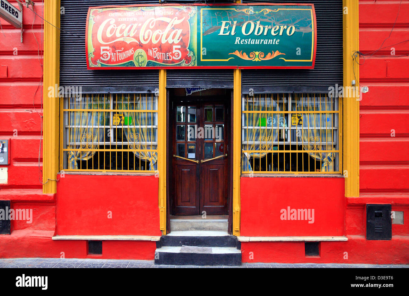 " El Obrero' Cantina ristorante La Boca, Buenos Aires, Argentina Foto Stock