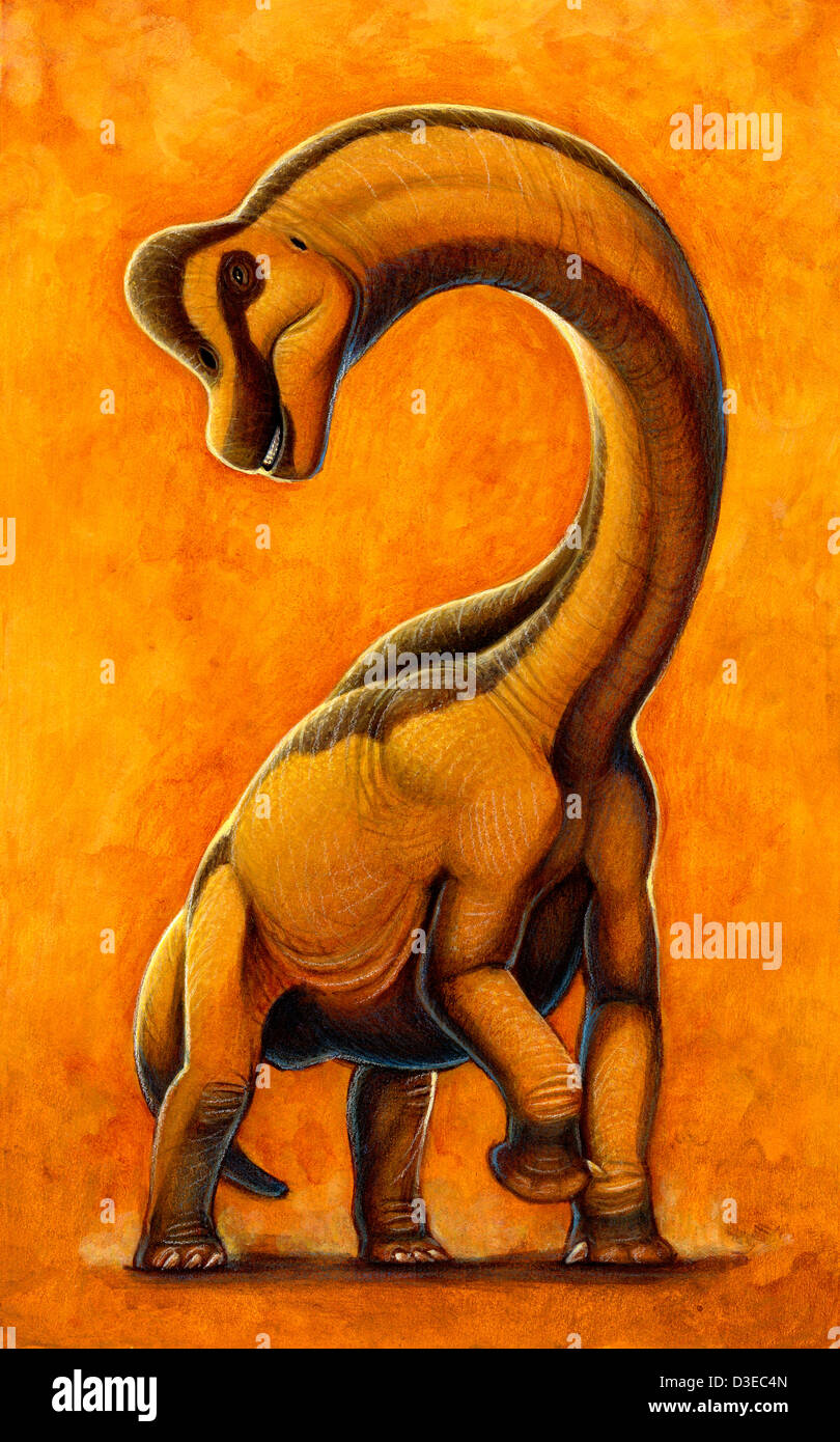 Sauroposeidon, un genere di sauropod dinosaur dall'inizio del periodo Cretaceo. Foto Stock