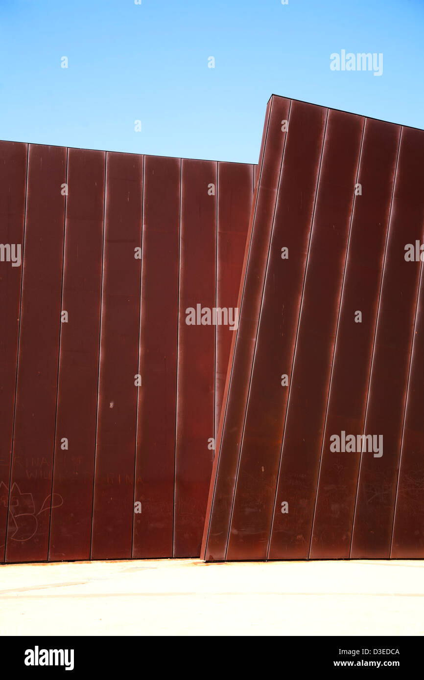 La ruggine ricoperta di pannelli di australiano icona architettonica Australian Centro per l Arte Contemporanea (ACCA) South Melbourne Australia Foto Stock