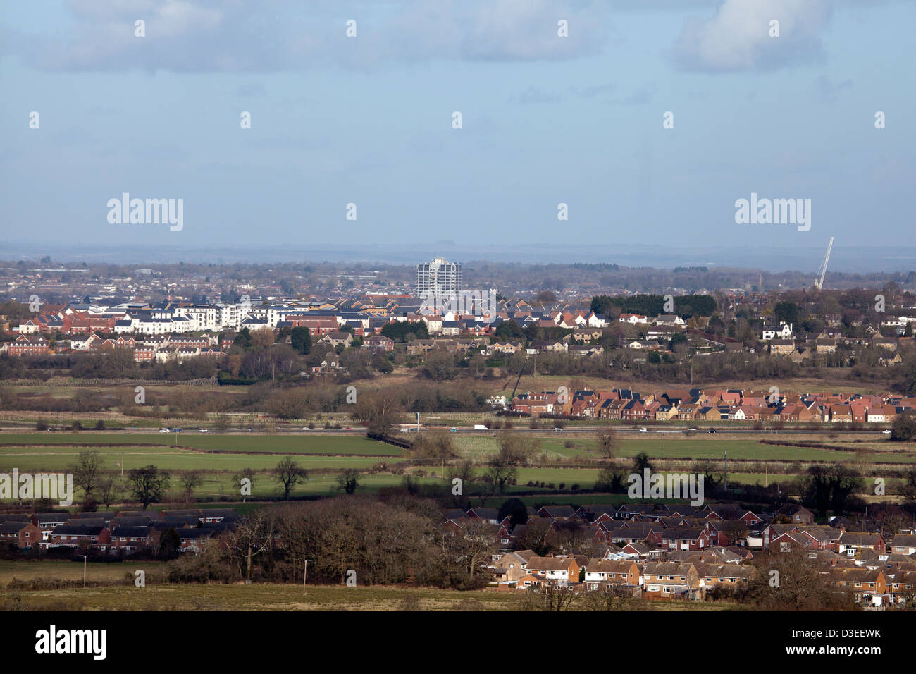 Vista sulla città di Swindon Foto Stock