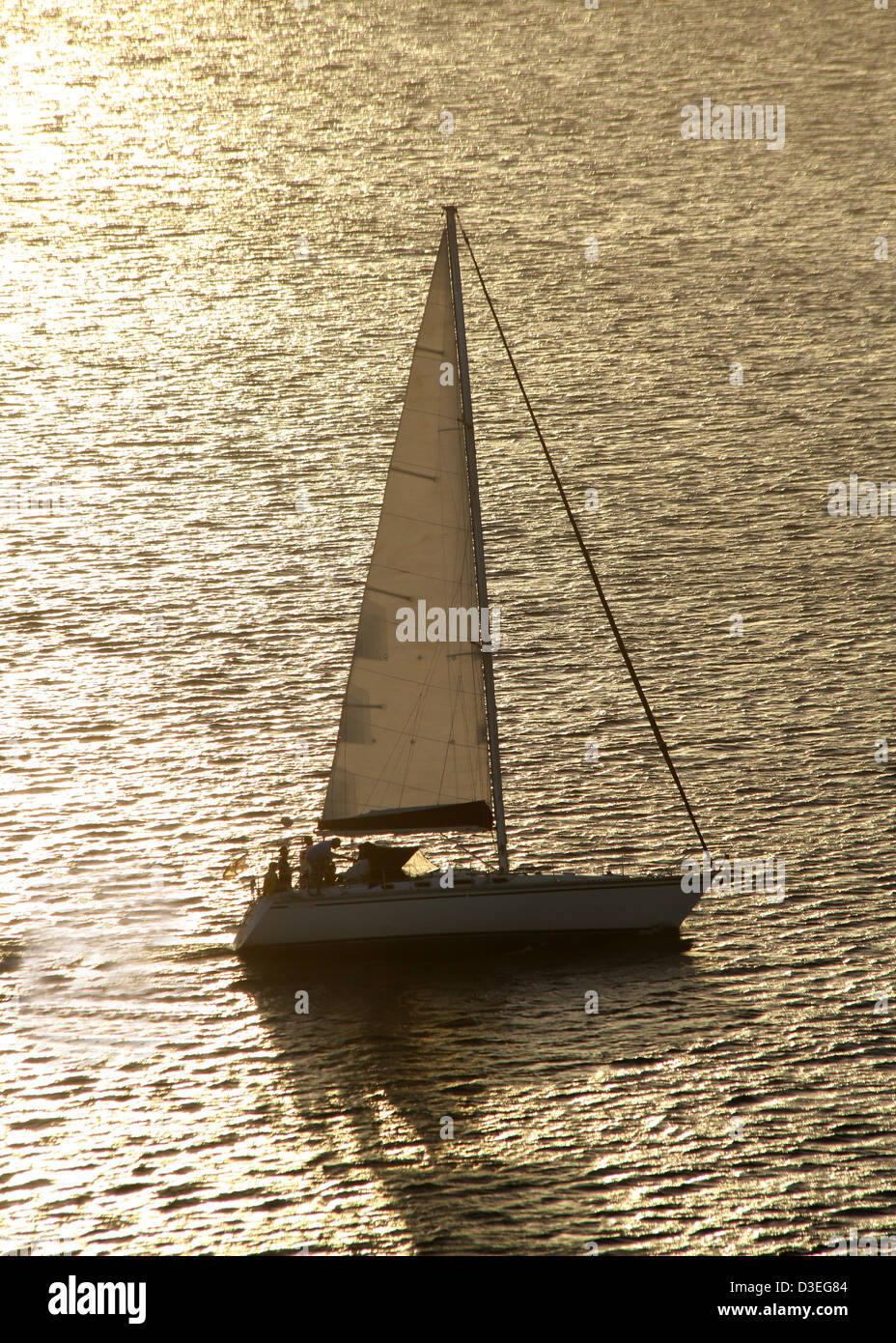 Caraibi in barca a vela Foto Stock