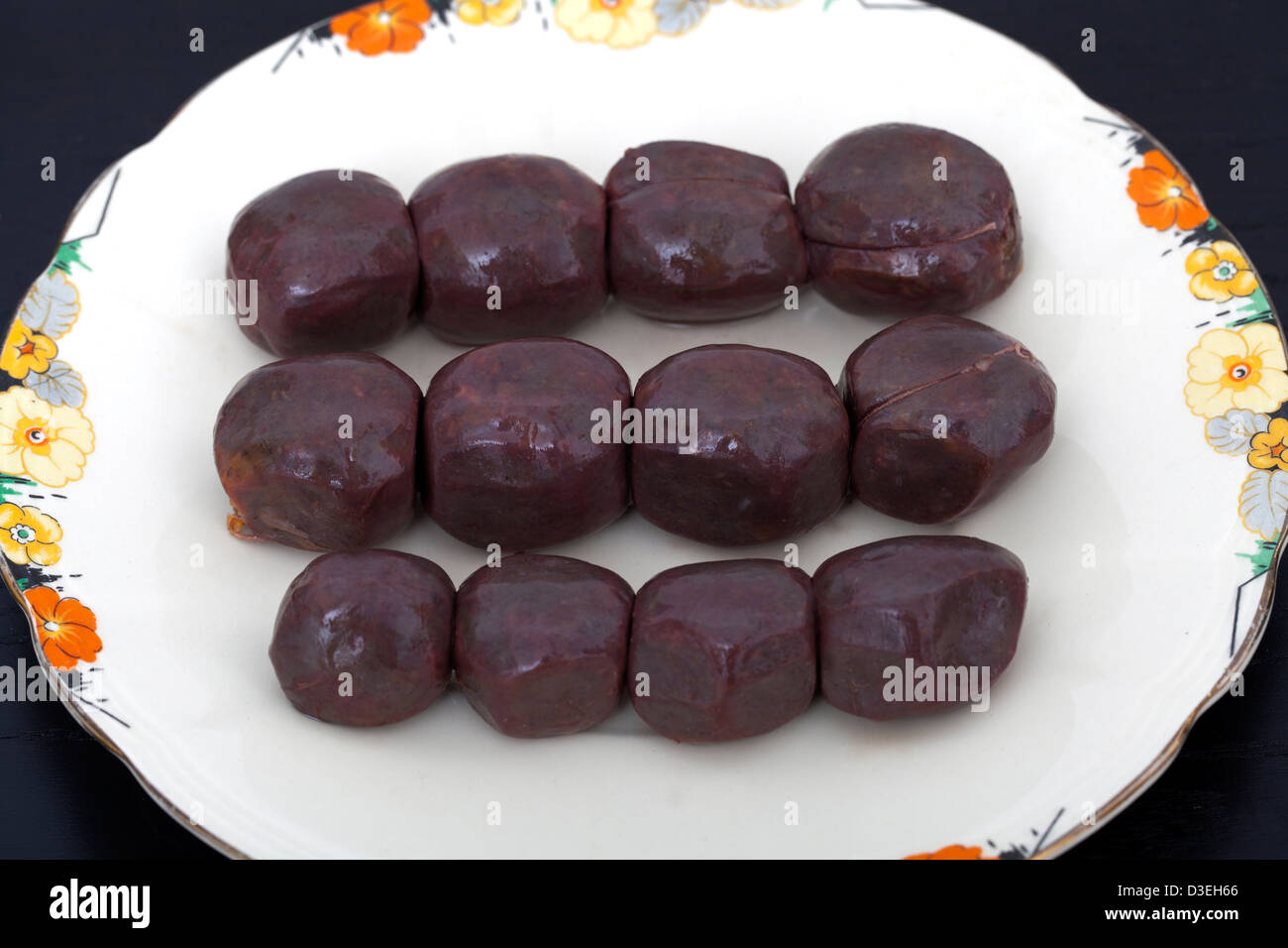 Morcilla budino nero Foto Stock
