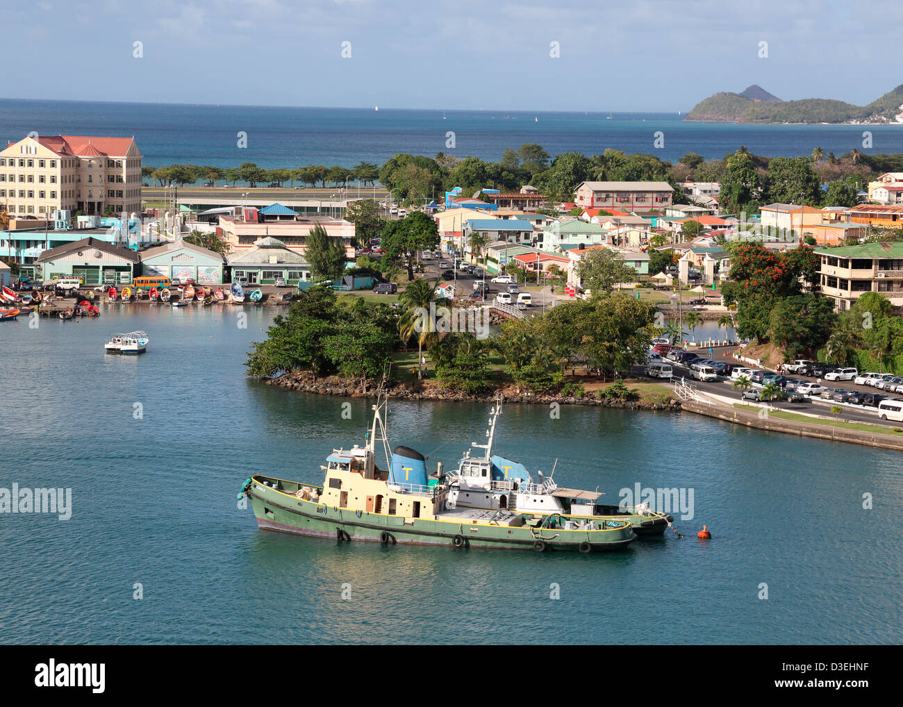 Porto di CASTRIES,ST.LUCIA,DEI CARAIBI Foto Stock