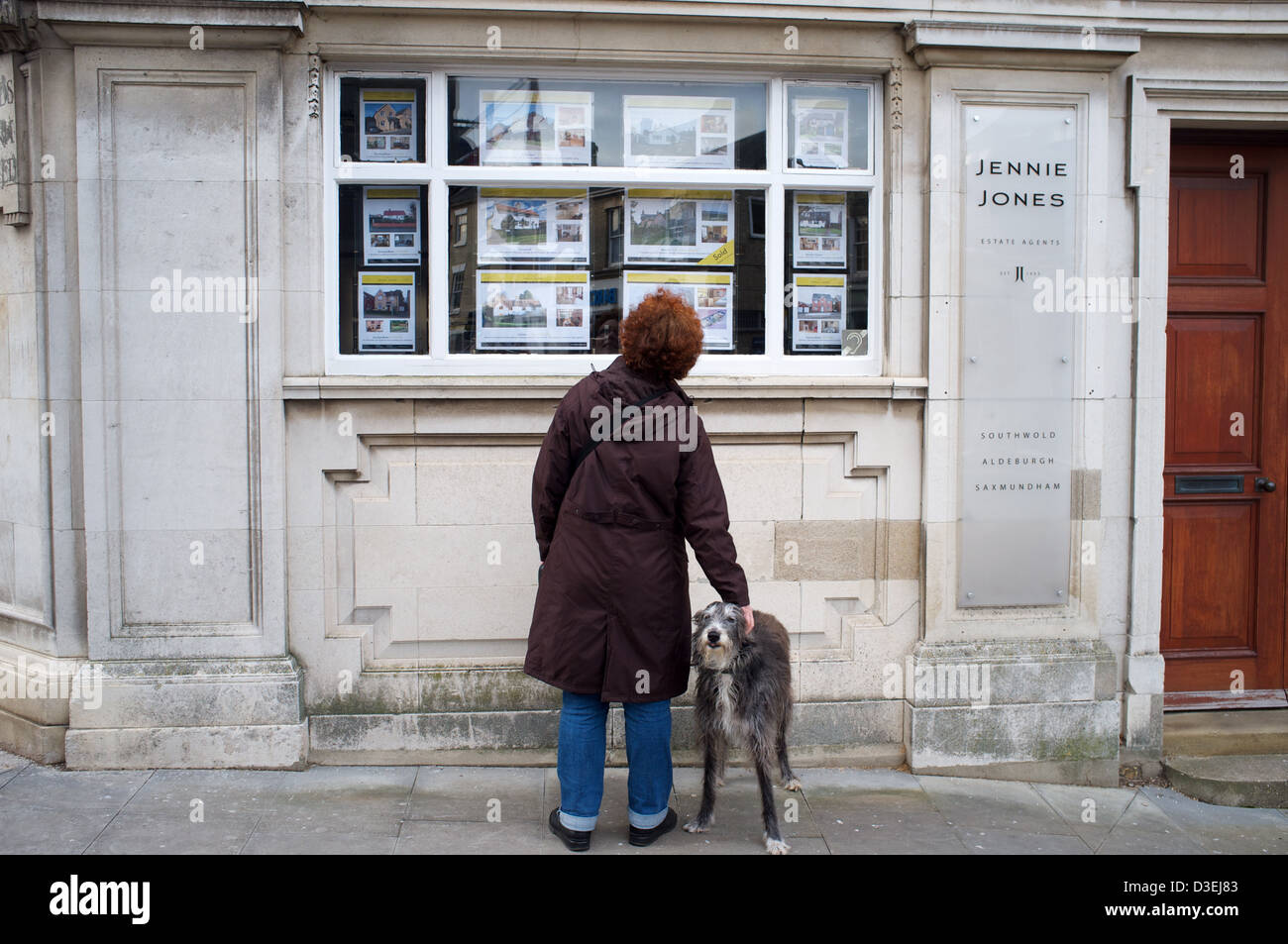 Jennie Jones Agenti immobiliari Foto Stock