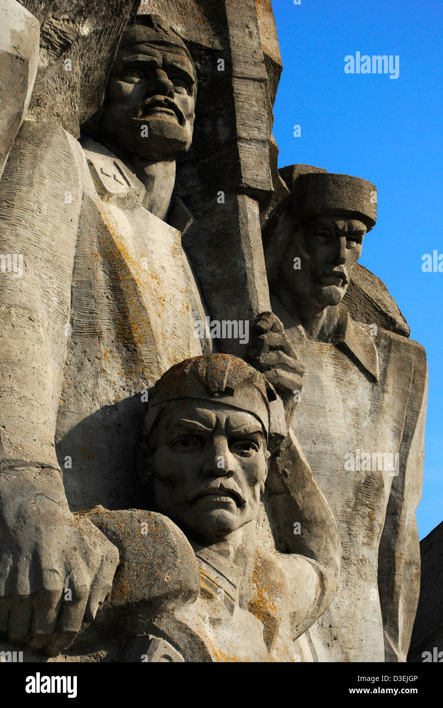 L'Ucraina. La Crimea. Memoriale per la difesa della cava Adzhimushkay, 1982, contro l'occupazione nazista nel 1942. Dettaglio. Foto Stock