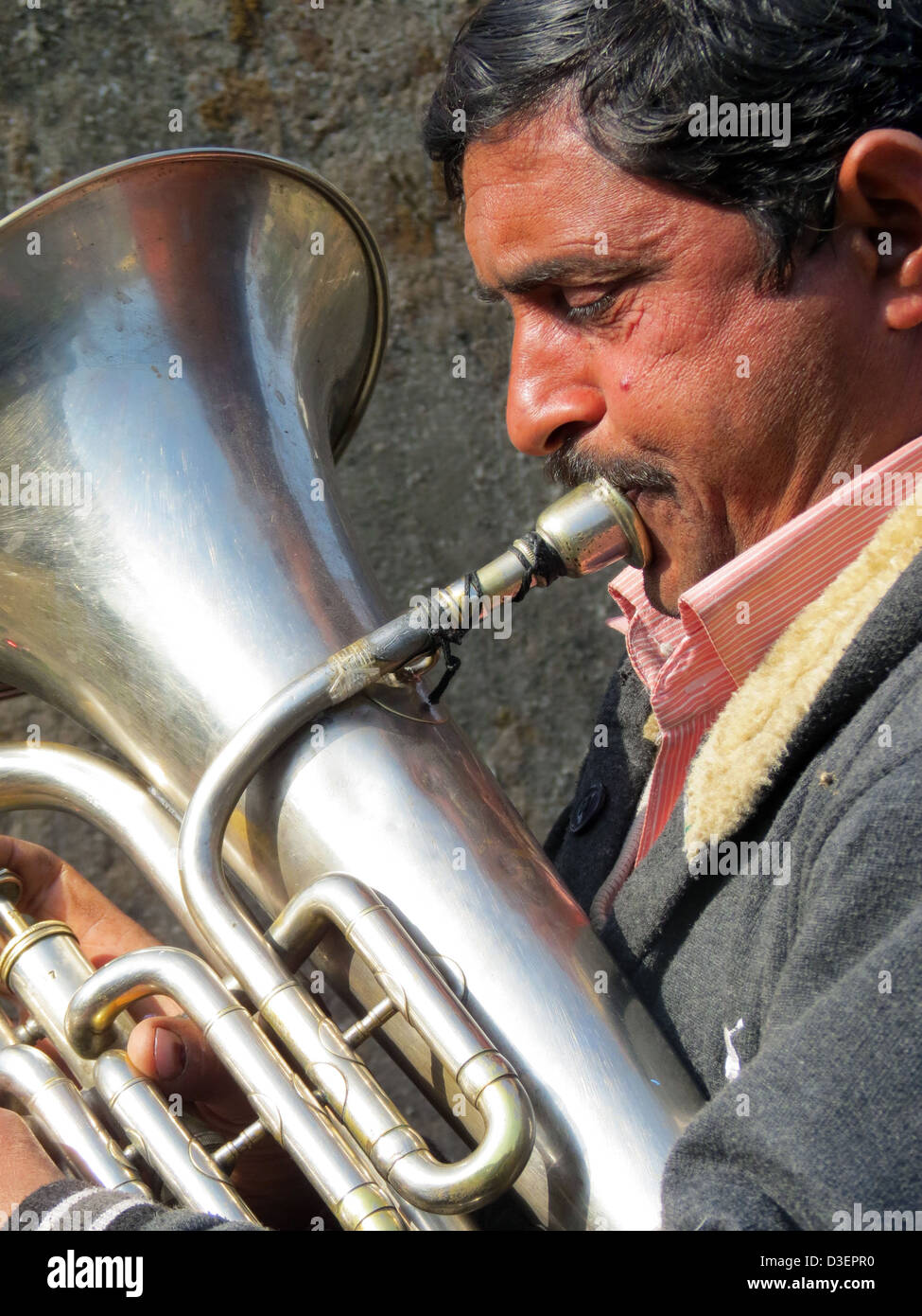 musicista indiano Foto Stock