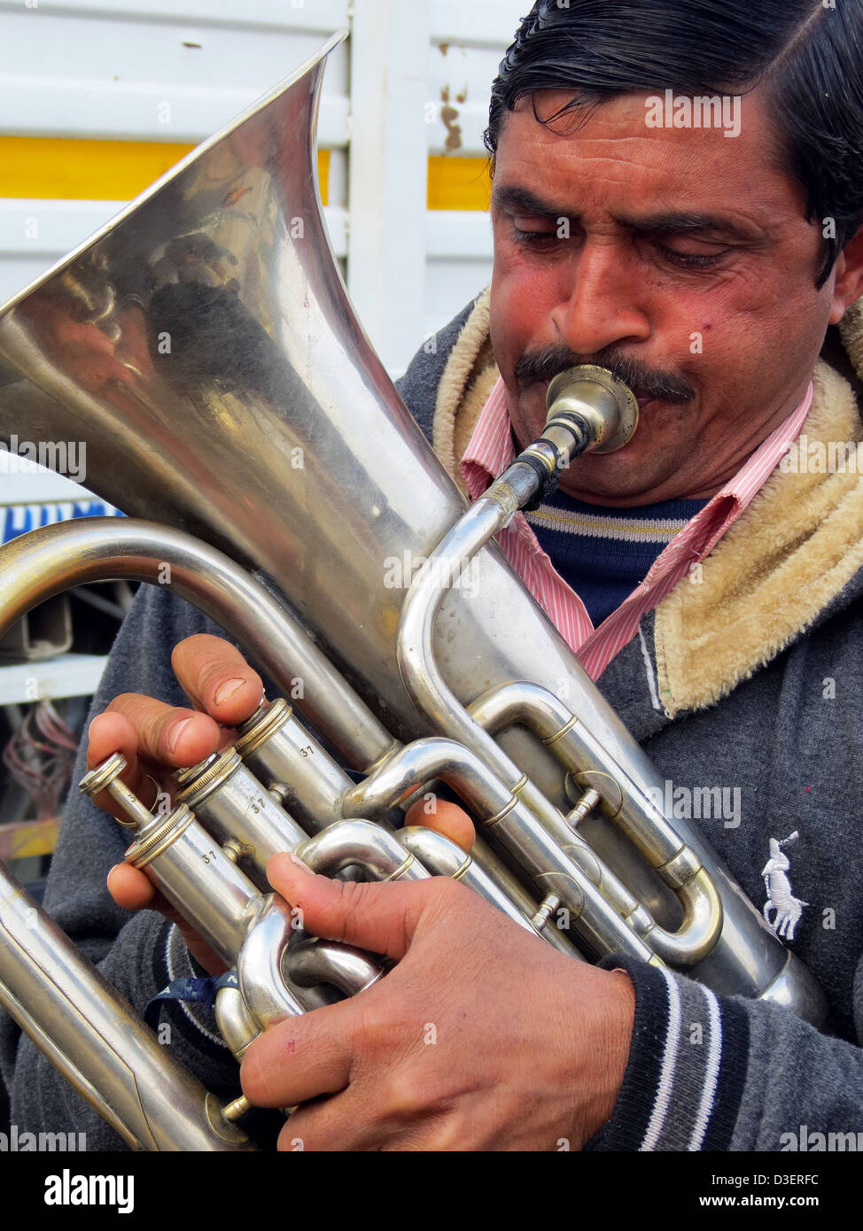 musicista indiano Foto Stock